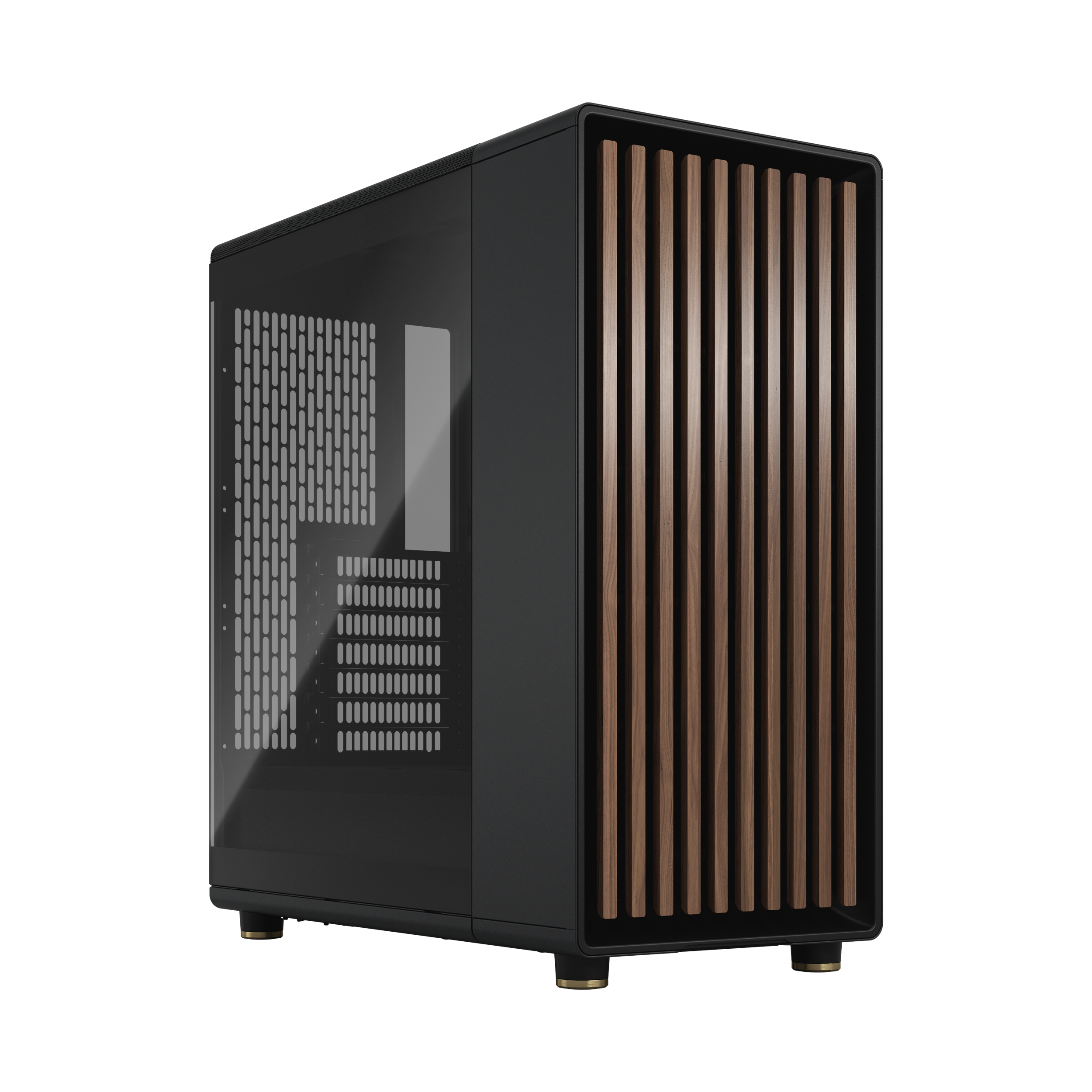 A large main feature product image of Fractal Design North TG Mid Tower Case (Charcoal Black)