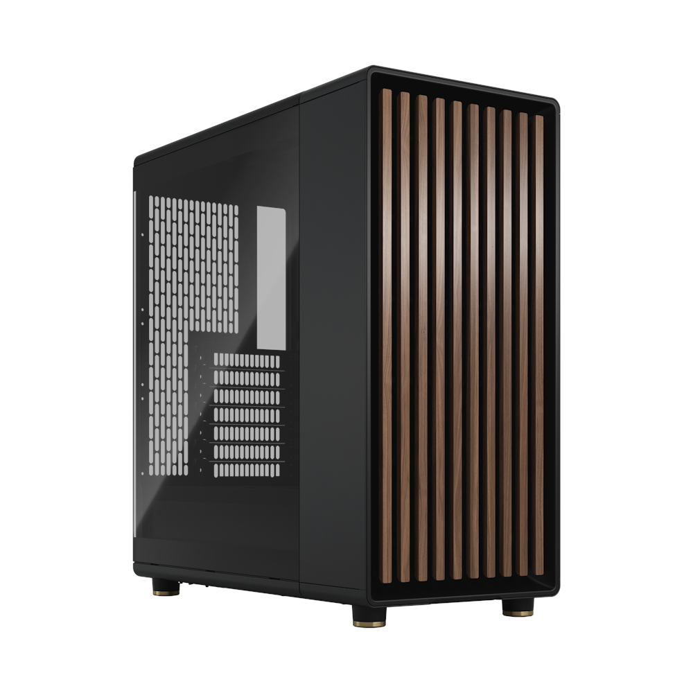 A large main feature product image of Fractal Design North TG Mid Tower Case (Charcoal Black)