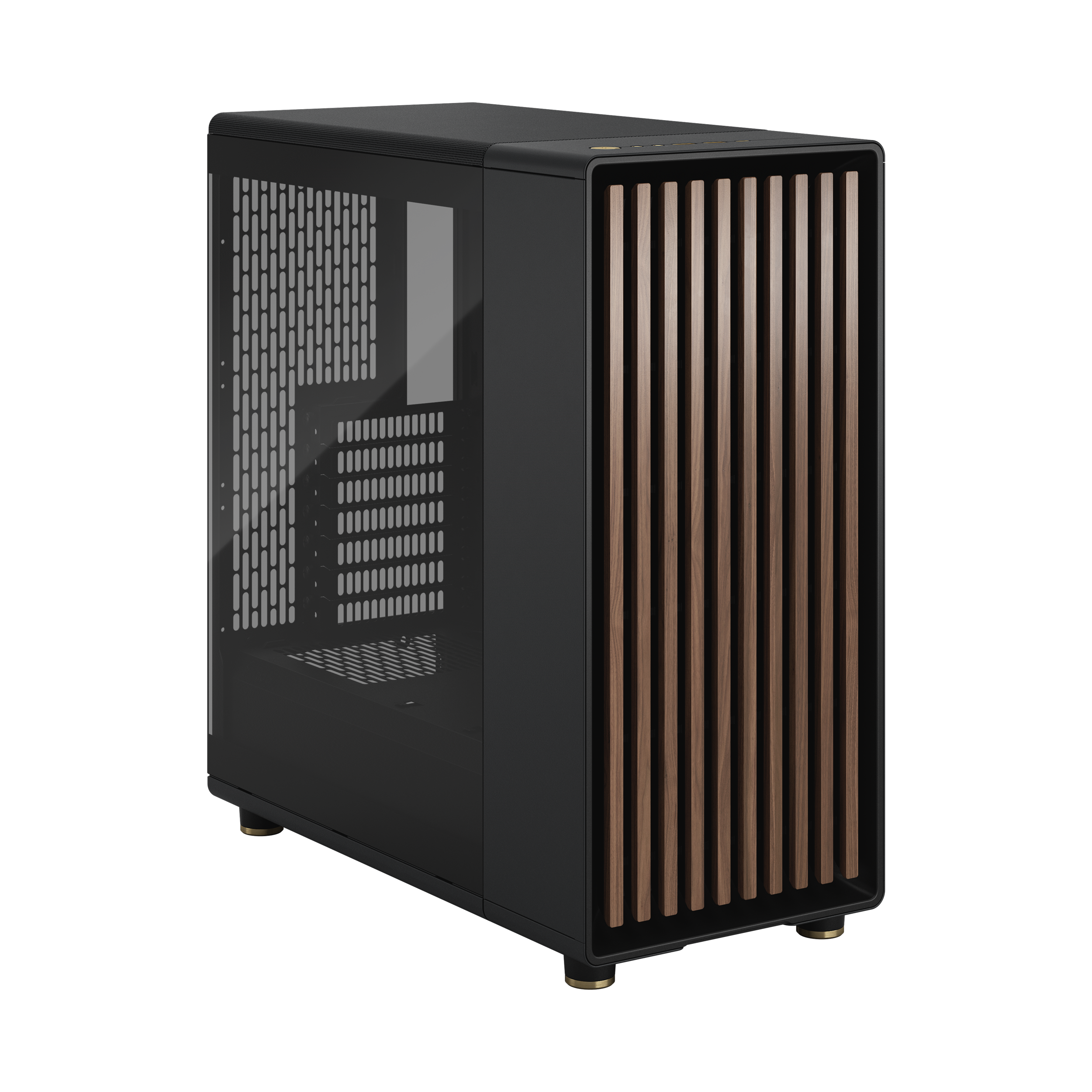 A large main feature product image of Fractal Design North TG Mid Tower Case (Charcoal Black)