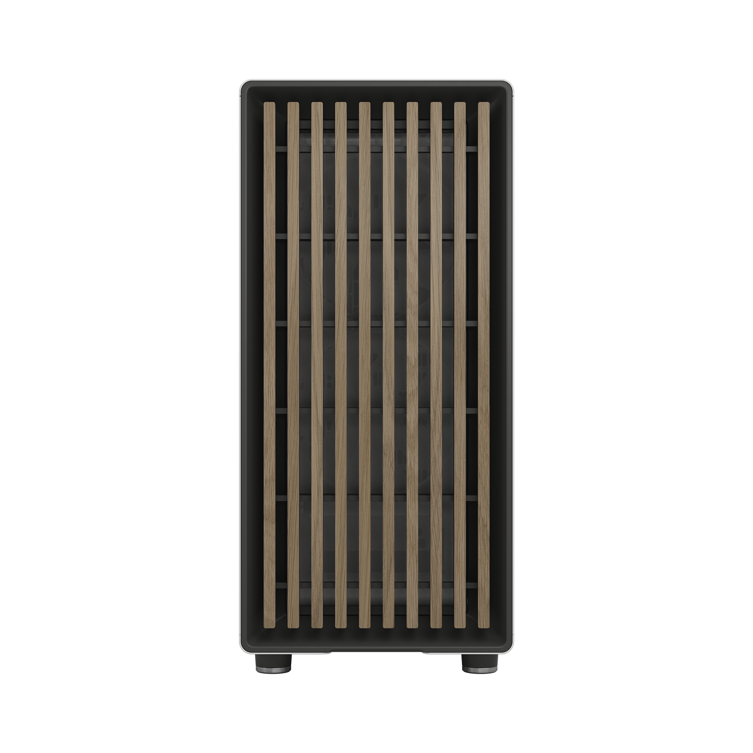 A large main feature product image of Fractal Design North TG Mid Tower Case (Chalk White)