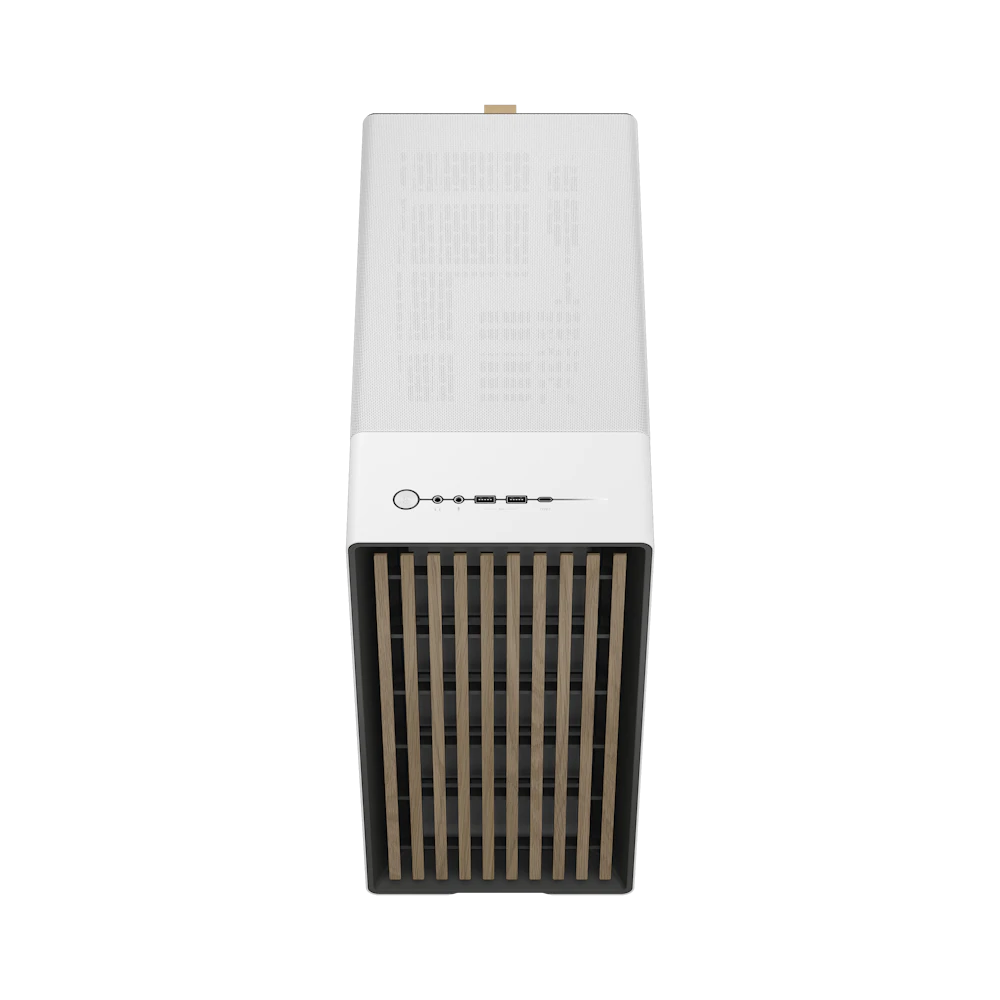 A large main feature product image of Fractal Design North TG Mid Tower Case (Chalk White)