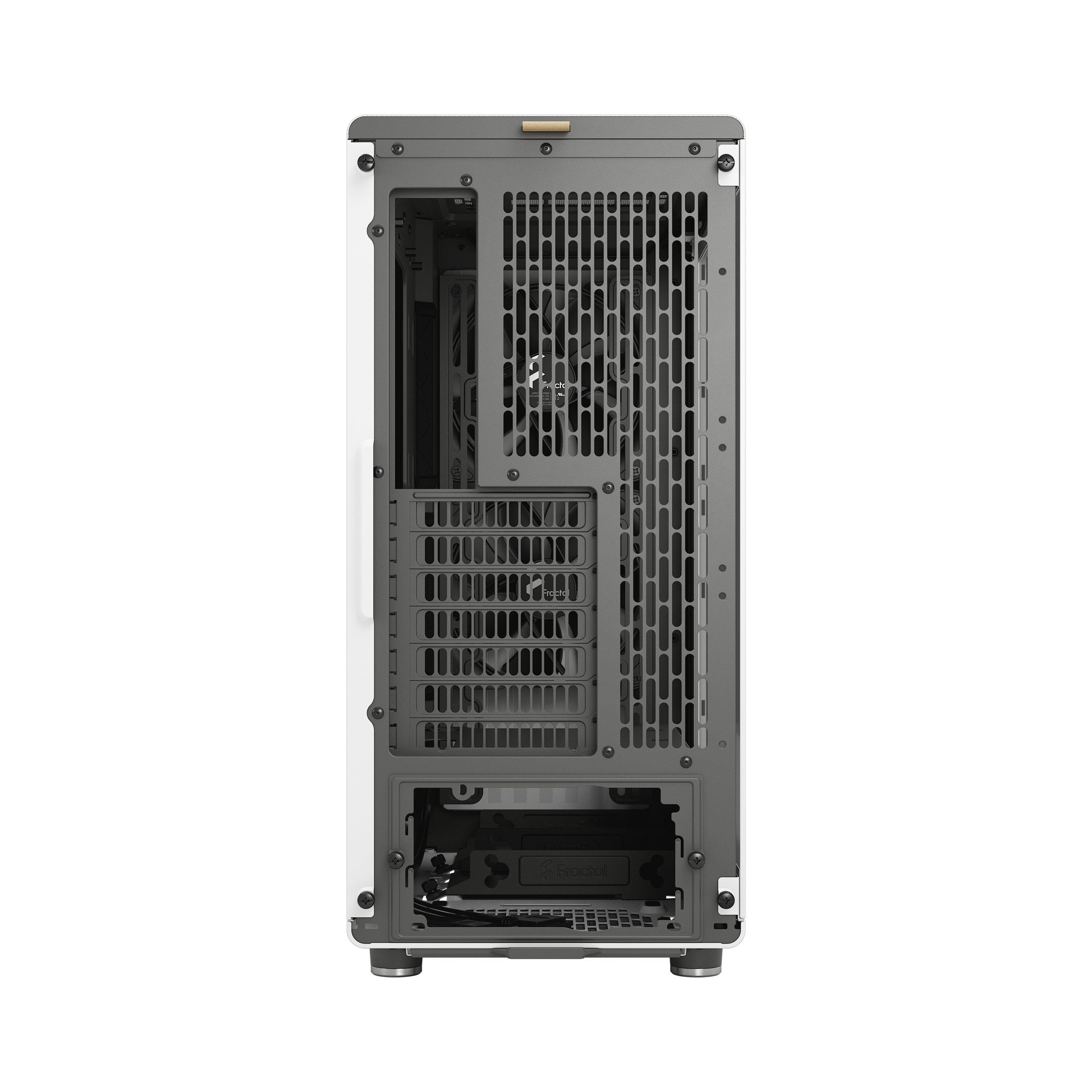 A large main feature product image of Fractal Design North TG Mid Tower Case (Chalk White)