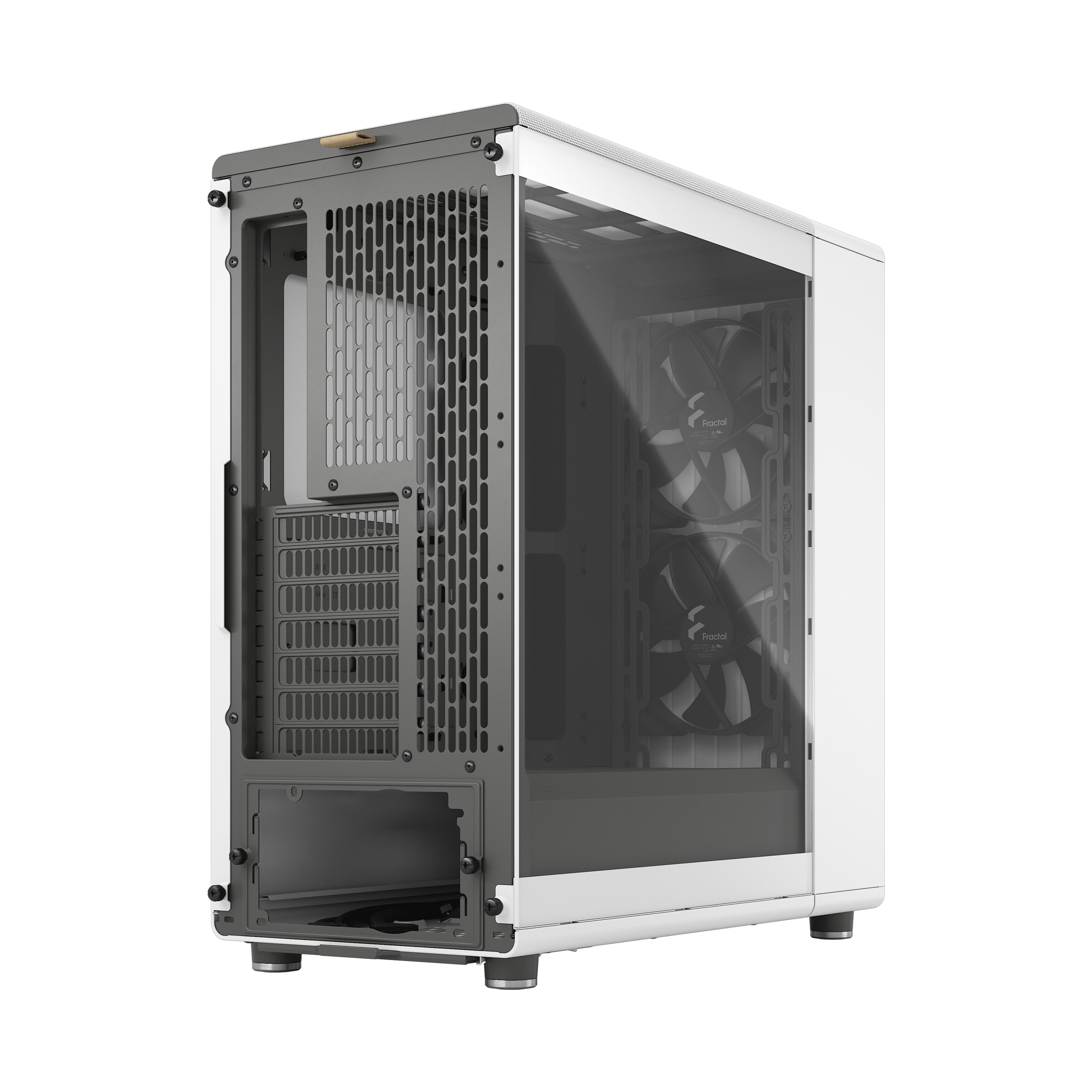 A large main feature product image of Fractal Design North TG Mid Tower Case (Chalk White)