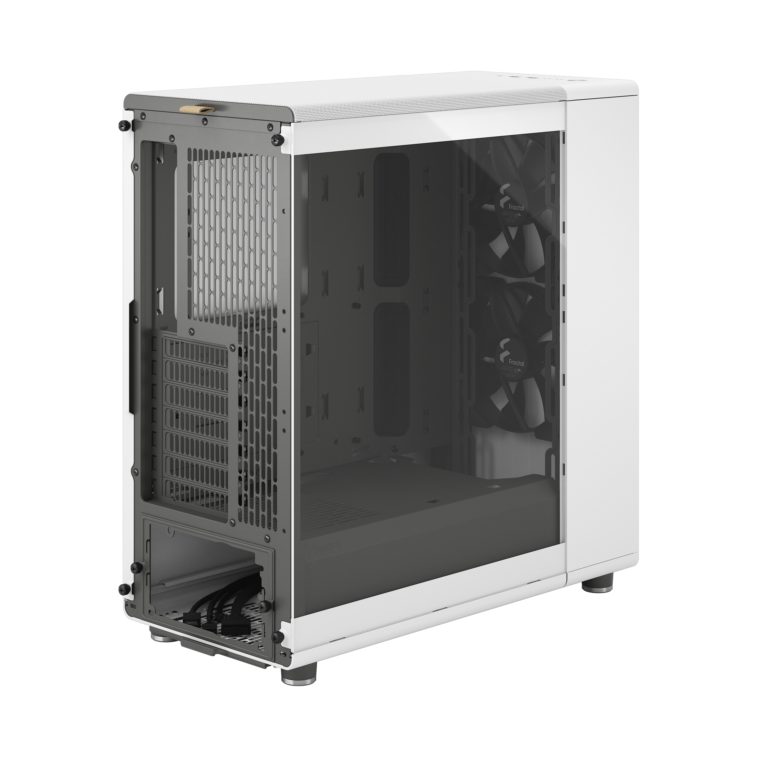 A large main feature product image of Fractal Design North TG Mid Tower Case (Chalk White)