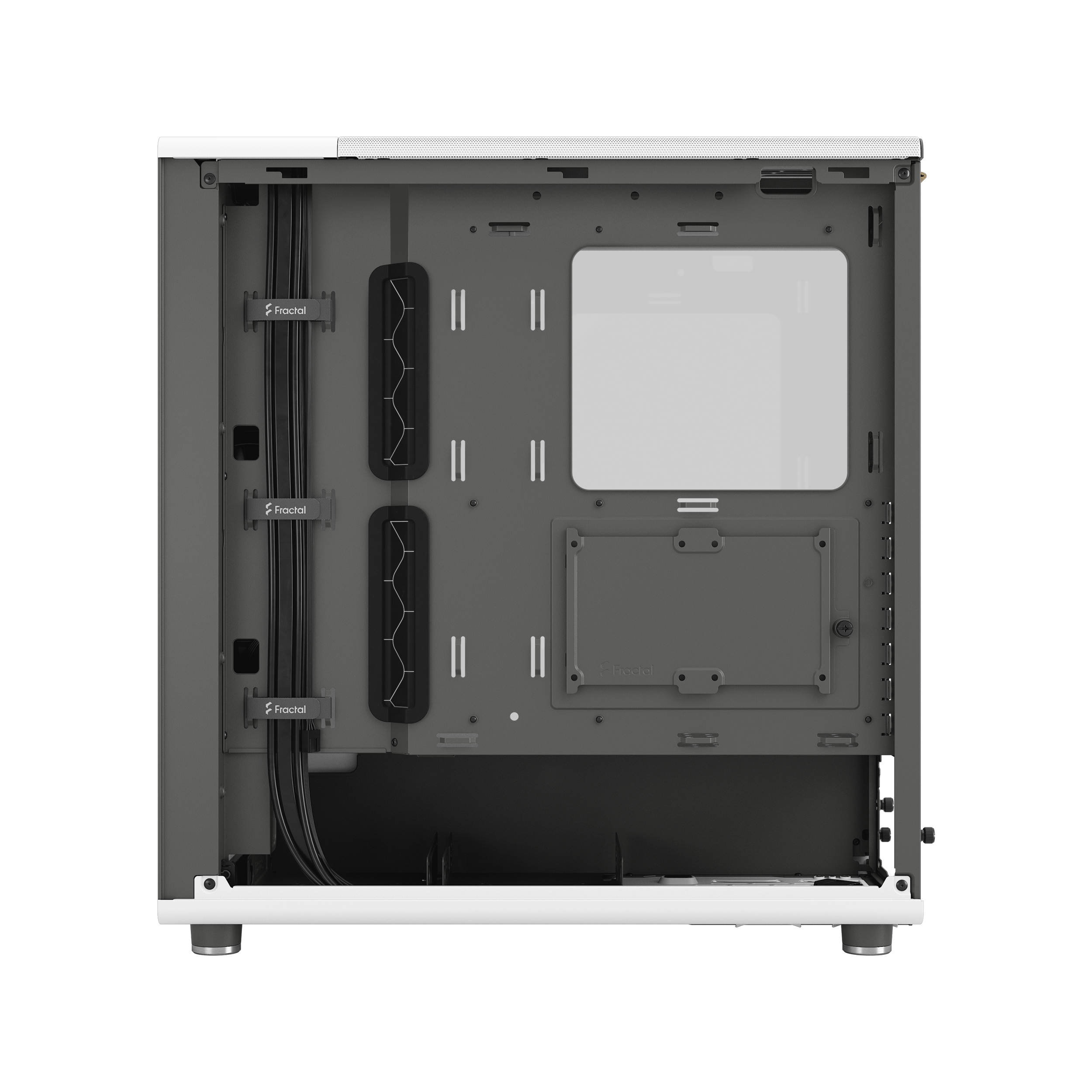 A large main feature product image of Fractal Design North TG Mid Tower Case (Chalk White)