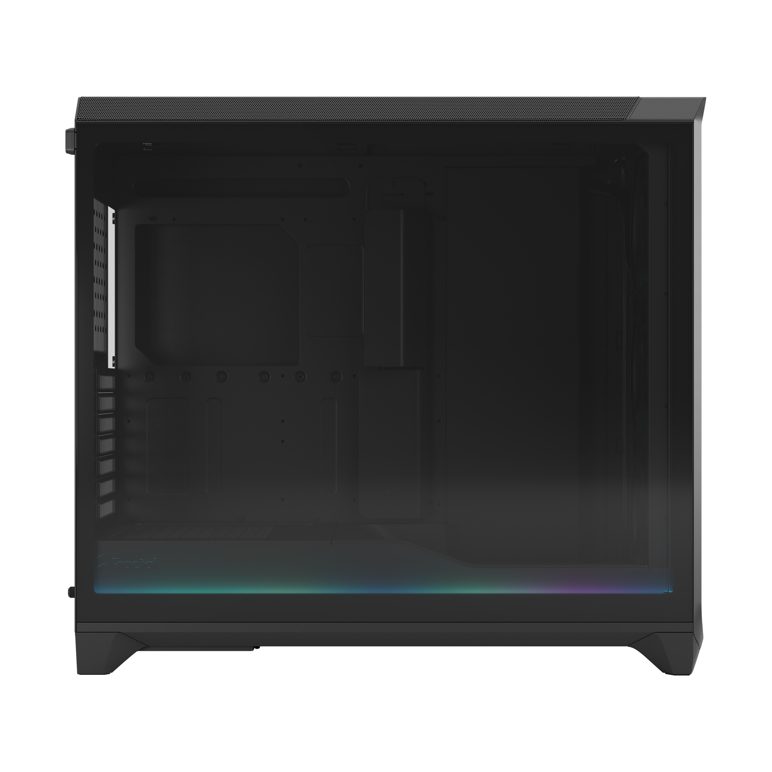 A large main feature product image of Fractal Design Meshify 3 XL Ambience Pro RGB TG Full Tower Case (Black)