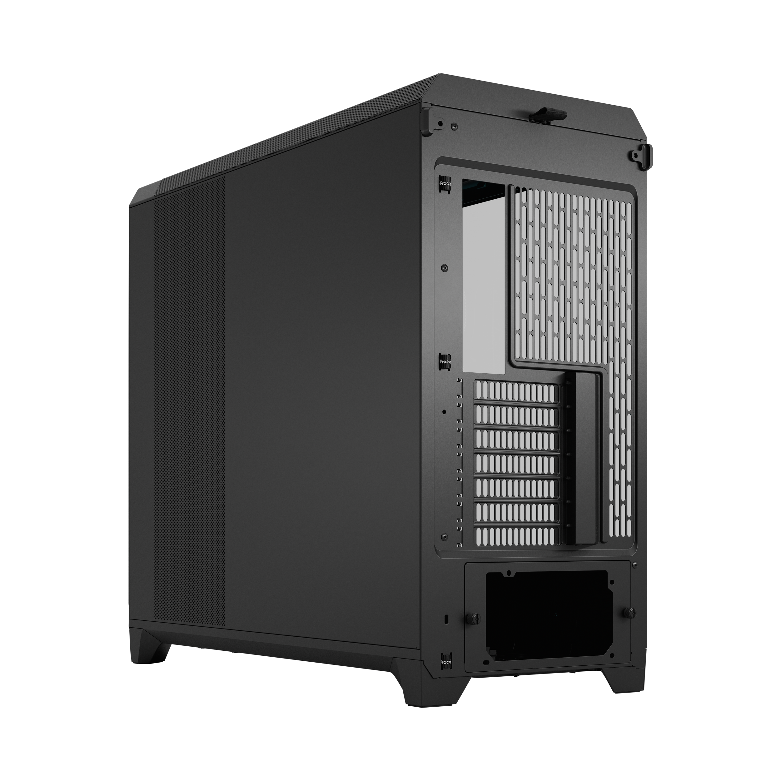 A large main feature product image of Fractal Design Meshify 3 XL Ambience Pro RGB TG Full Tower Case (Black)
