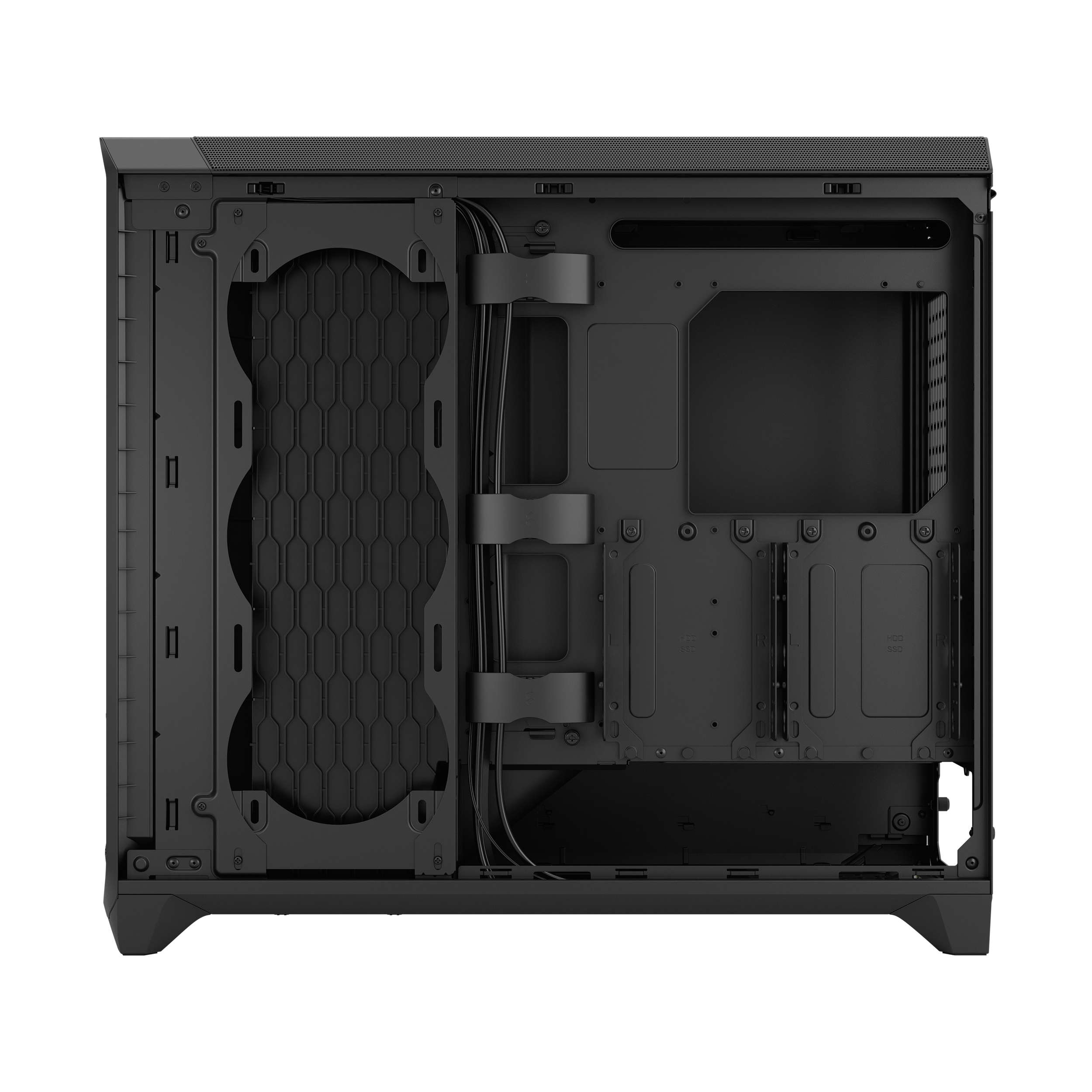 A large main feature product image of Fractal Design Meshify 3 XL Solid Full Tower Case (Black)