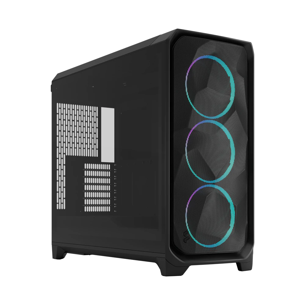 A large main feature product image of Fractal Design Meshify 3 XL RGB TG Full Tower Case (Black)