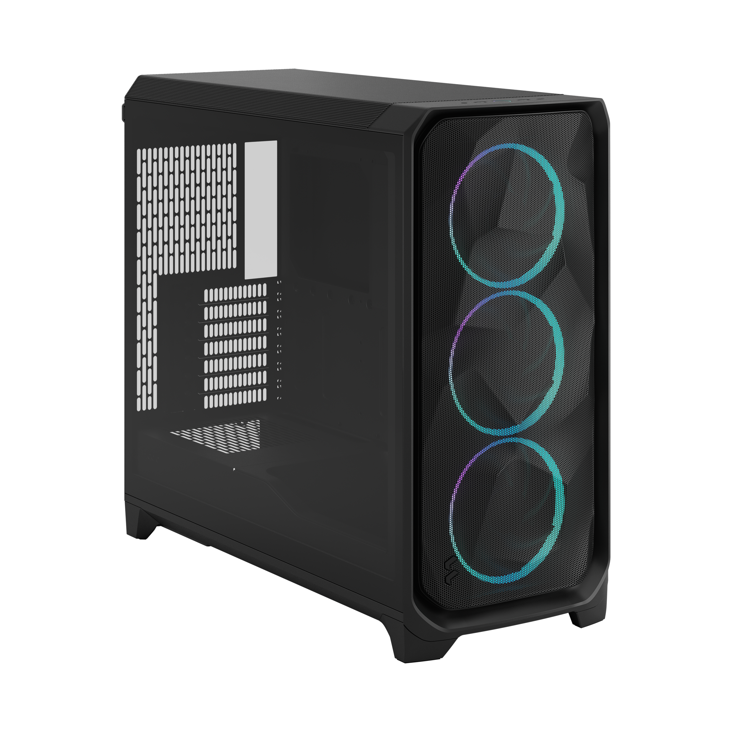 A large main feature product image of Fractal Design Meshify 3 XL RGB TG Full Tower Case (Black)