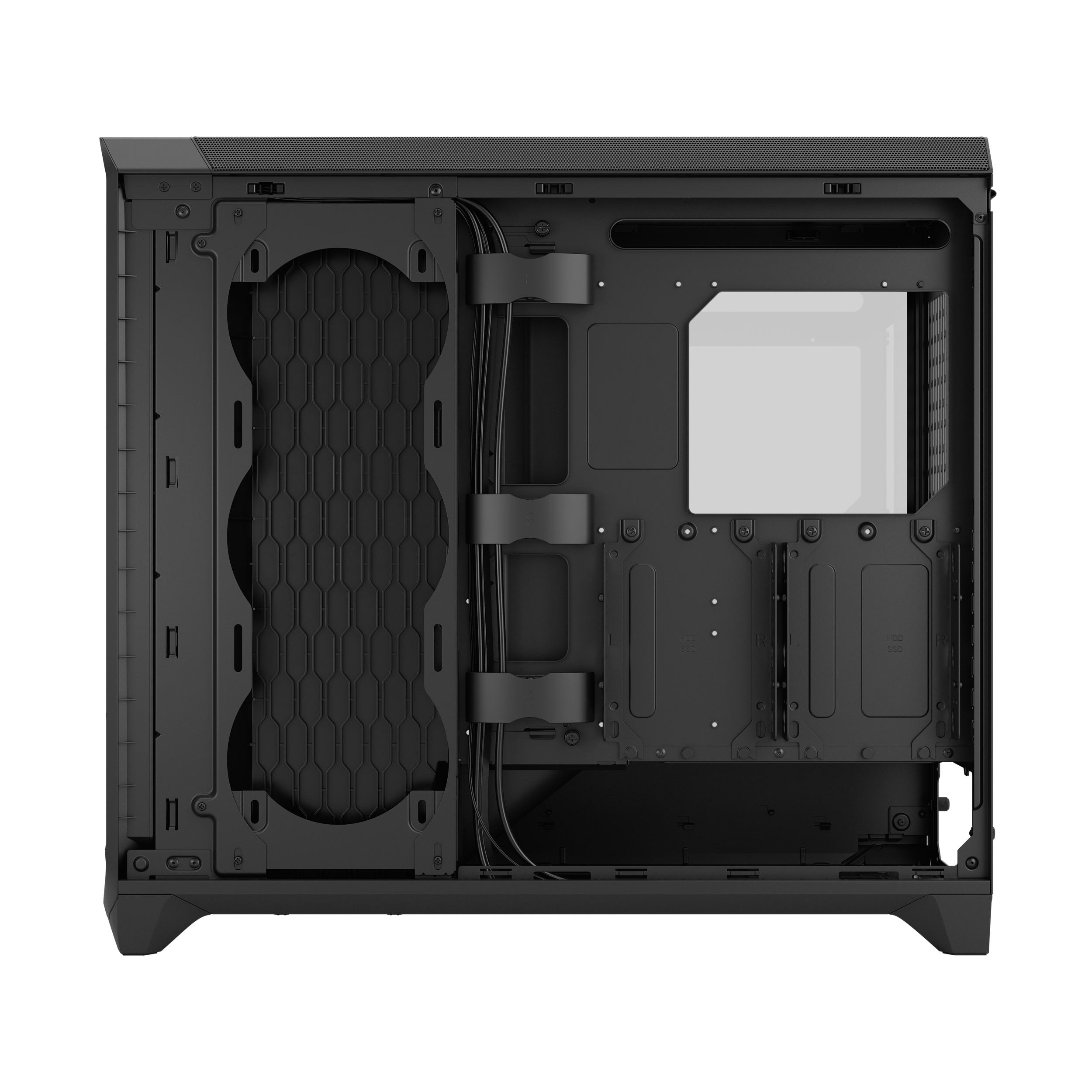 A large main feature product image of Fractal Design Meshify 3 XL RGB TG Full Tower Case (Black)