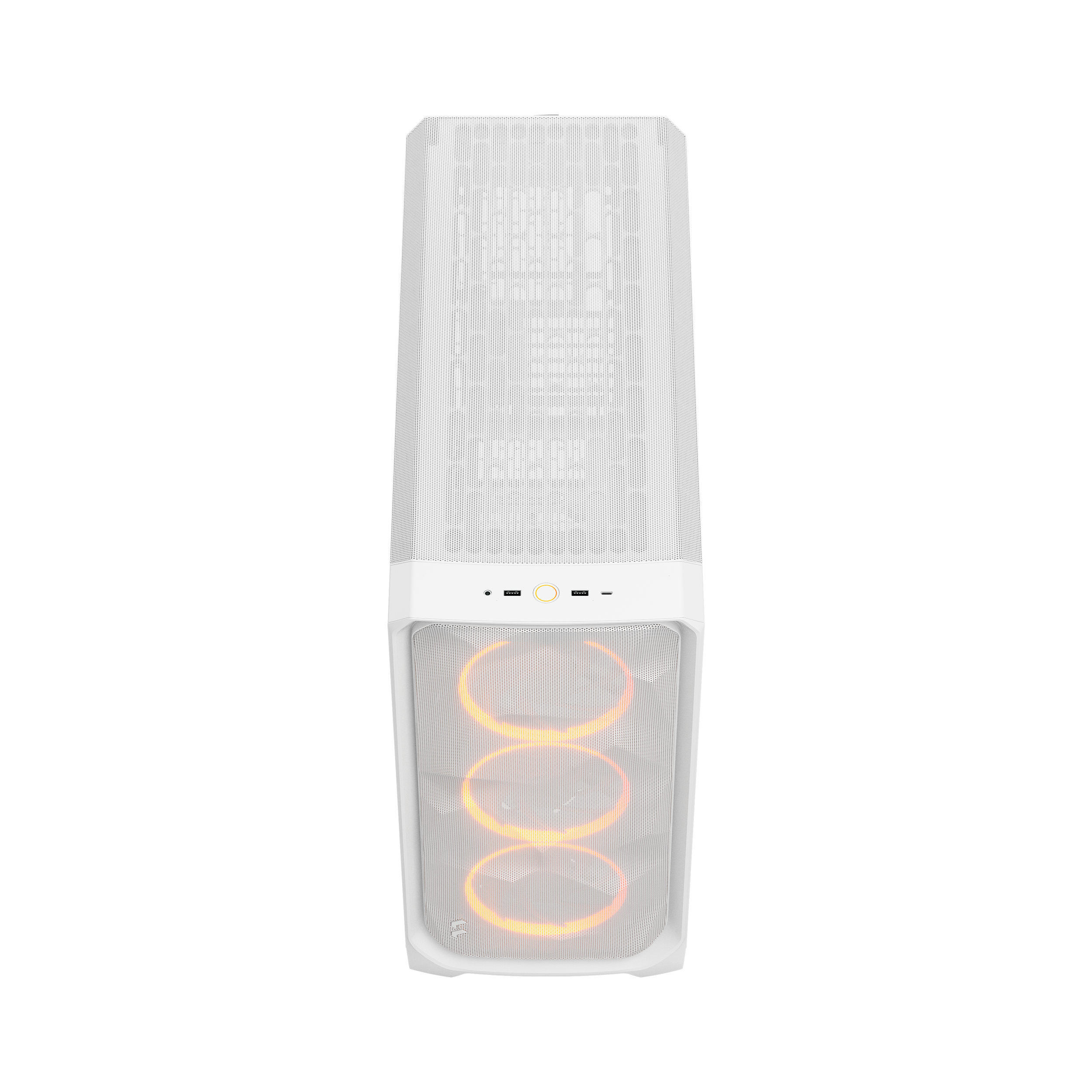 A large main feature product image of Fractal Design Meshify 3 XL RGB TG Full Tower Case (White)