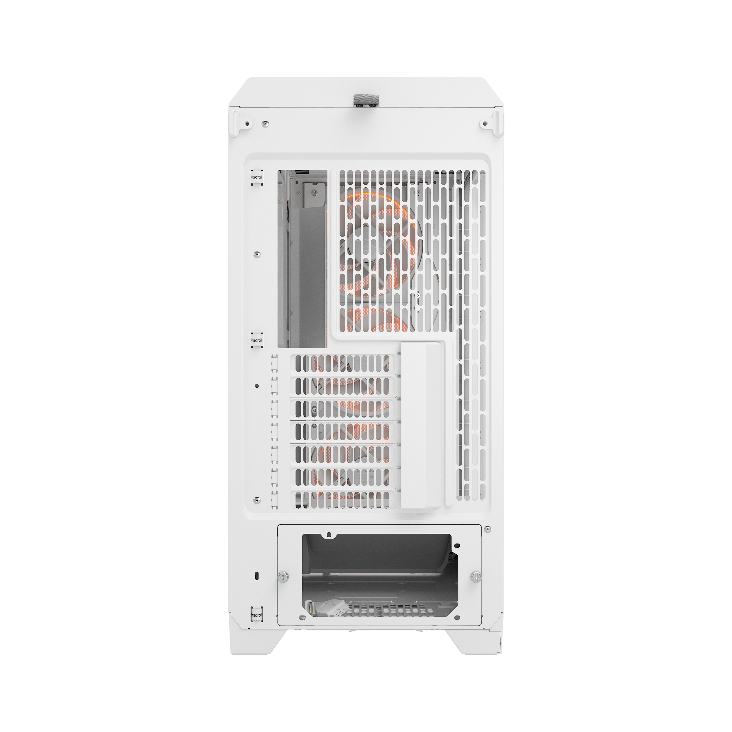 A large main feature product image of Fractal Design Meshify 3 XL RGB TG Full Tower Case (White)