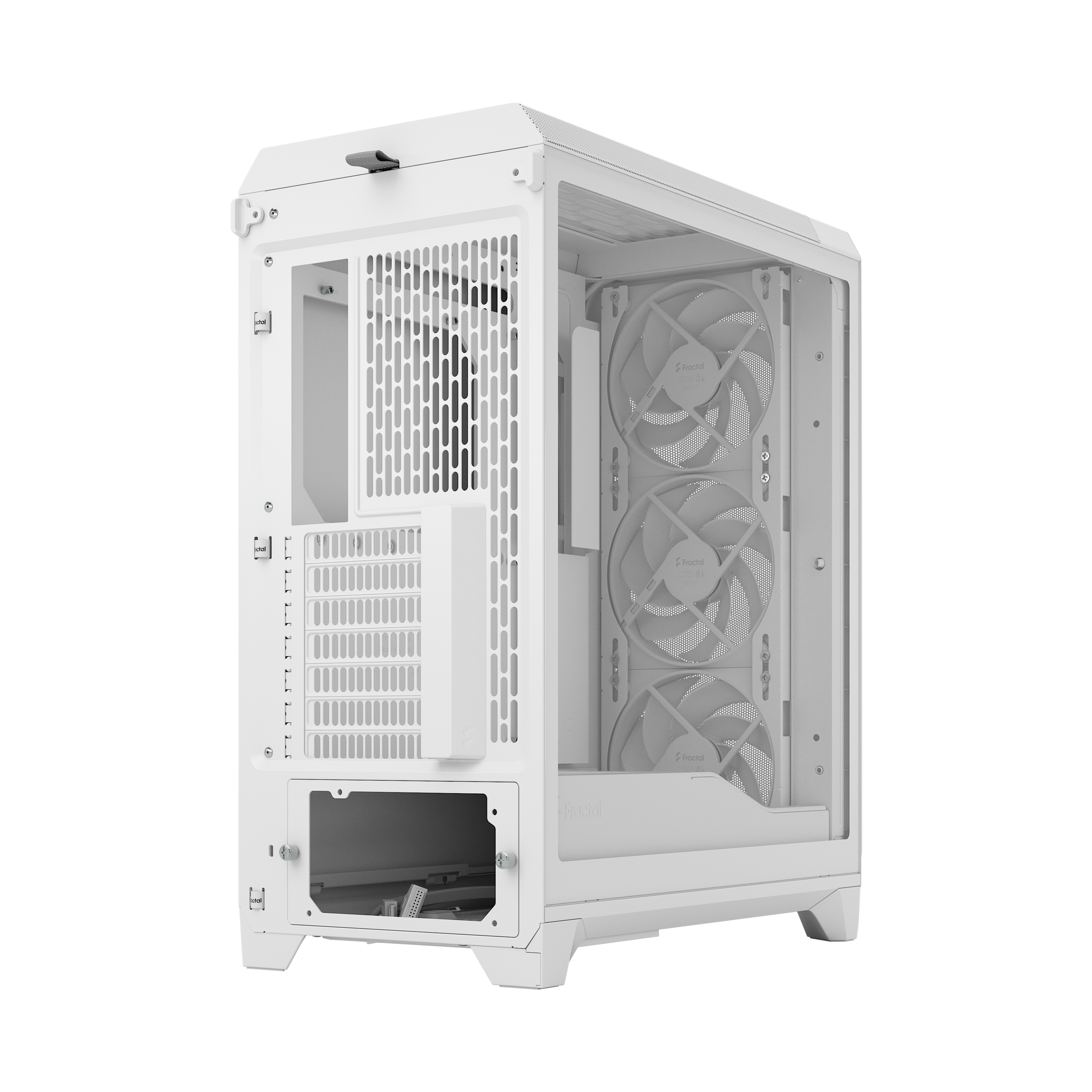A large main feature product image of Fractal Design Meshify 3 TG Mid Tower Case (White)
