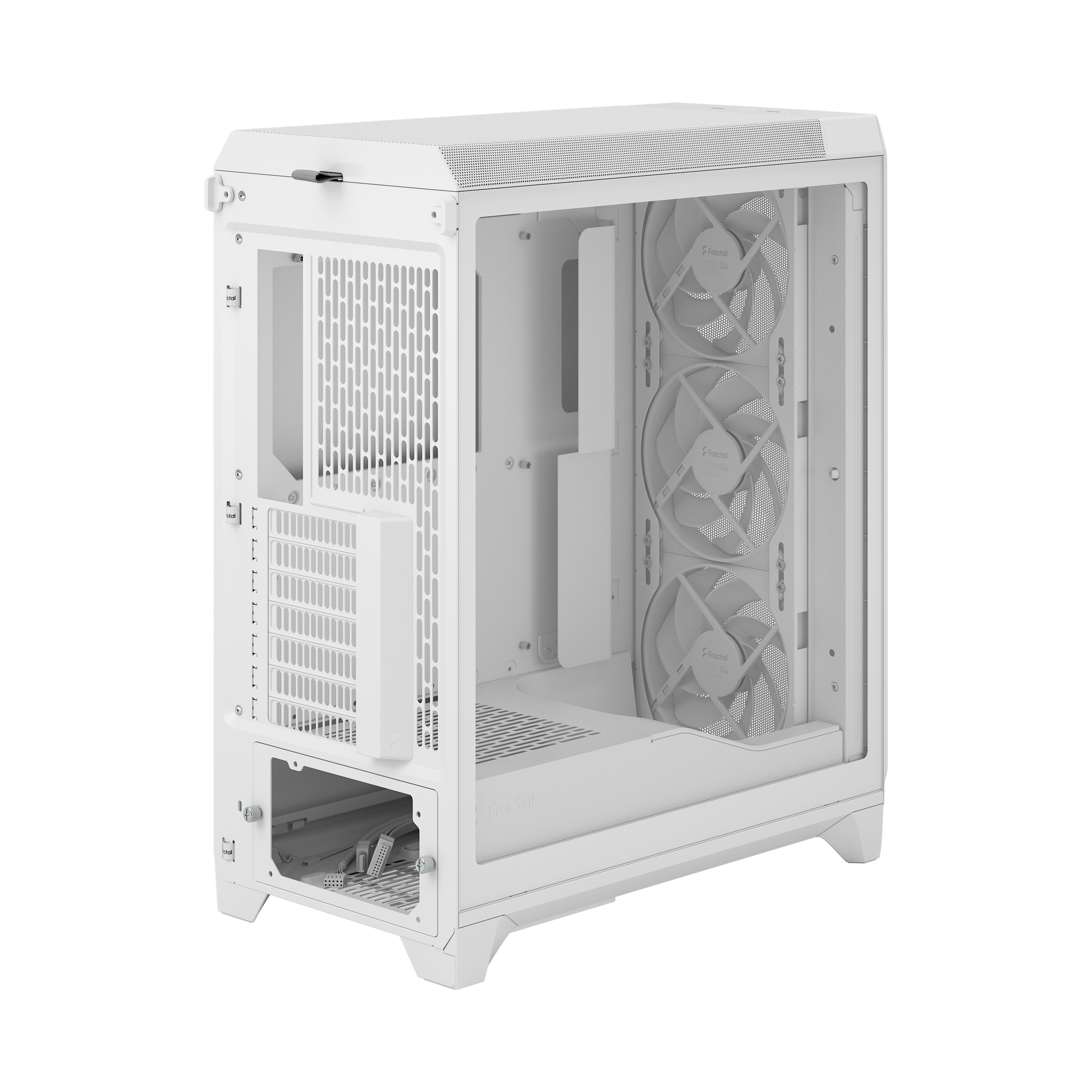 A large main feature product image of Fractal Design Meshify 3 TG Mid Tower Case (White)