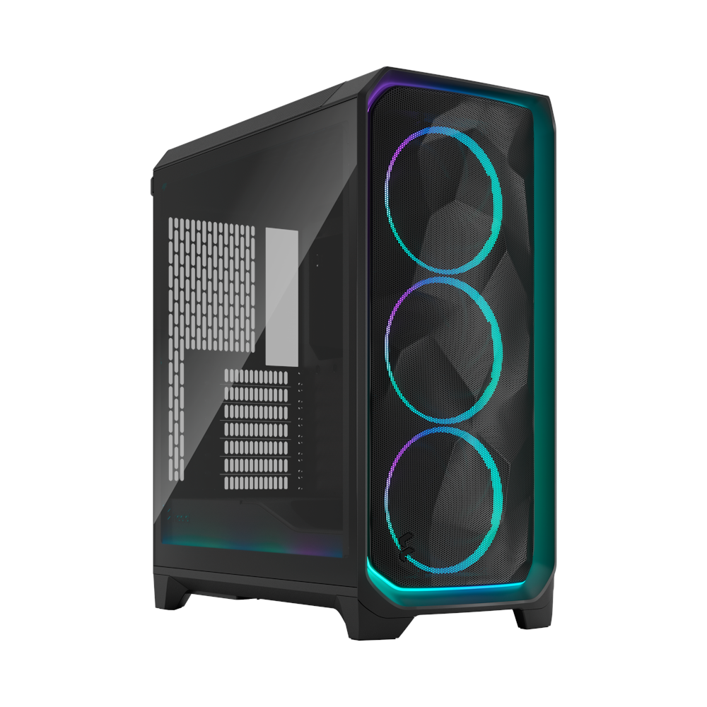 A large main feature product image of Fractal Design Meshify 3 Ambience Pro RGB TG Mid Tower Case (Black)
