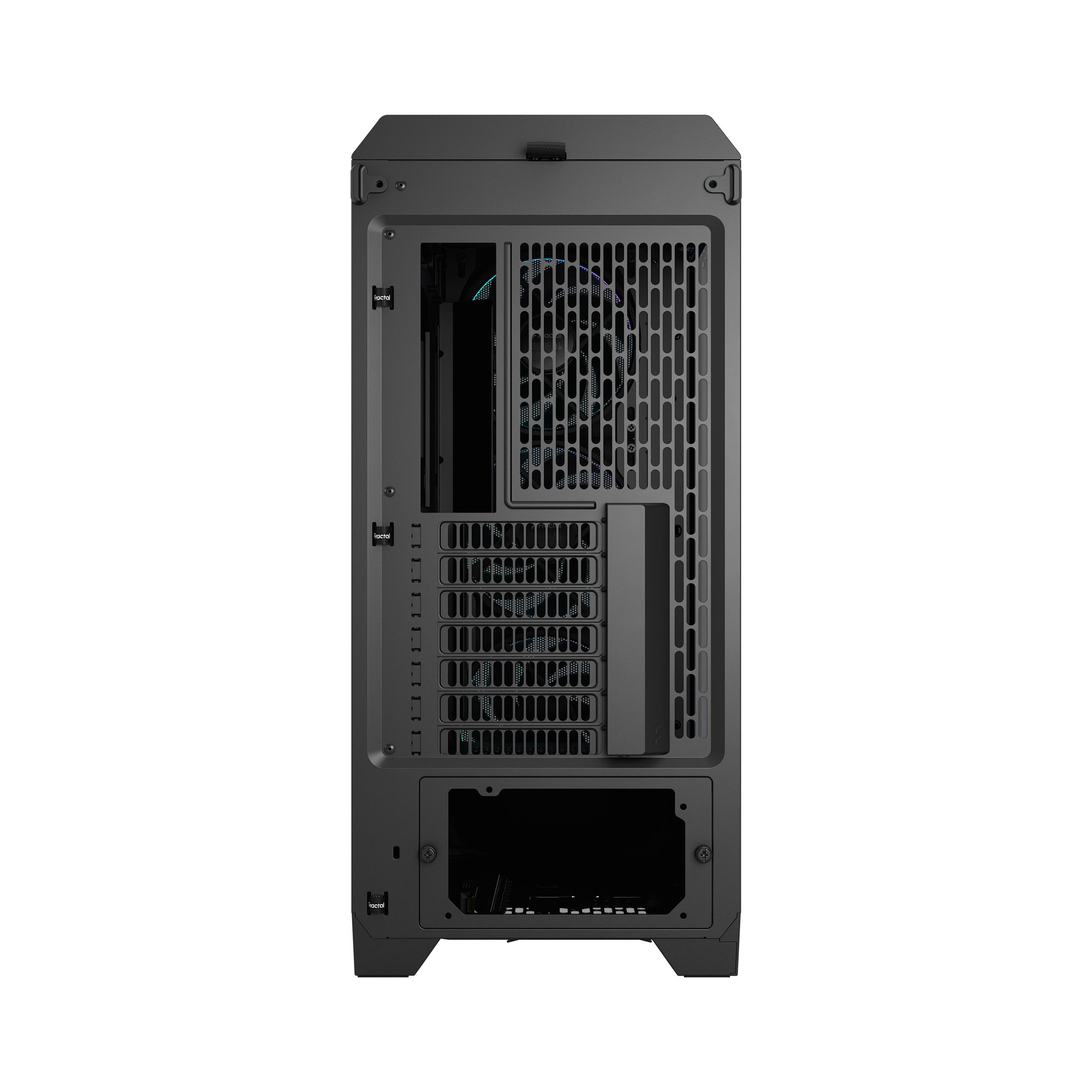 A large main feature product image of Fractal Design Meshify 3 Ambience Pro RGB TG Mid Tower Case (Black)
