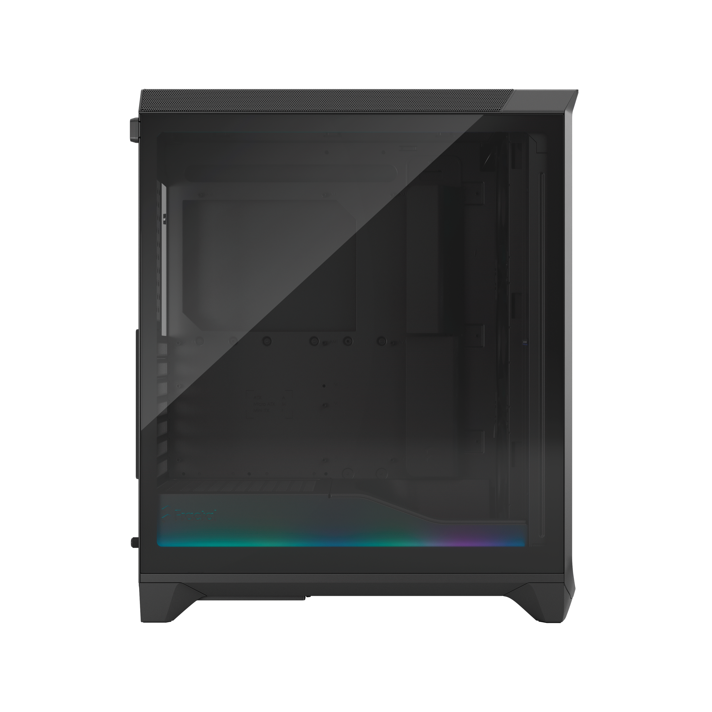 A large main feature product image of Fractal Design Meshify 3 Ambience Pro RGB TG Mid Tower Case (Black)