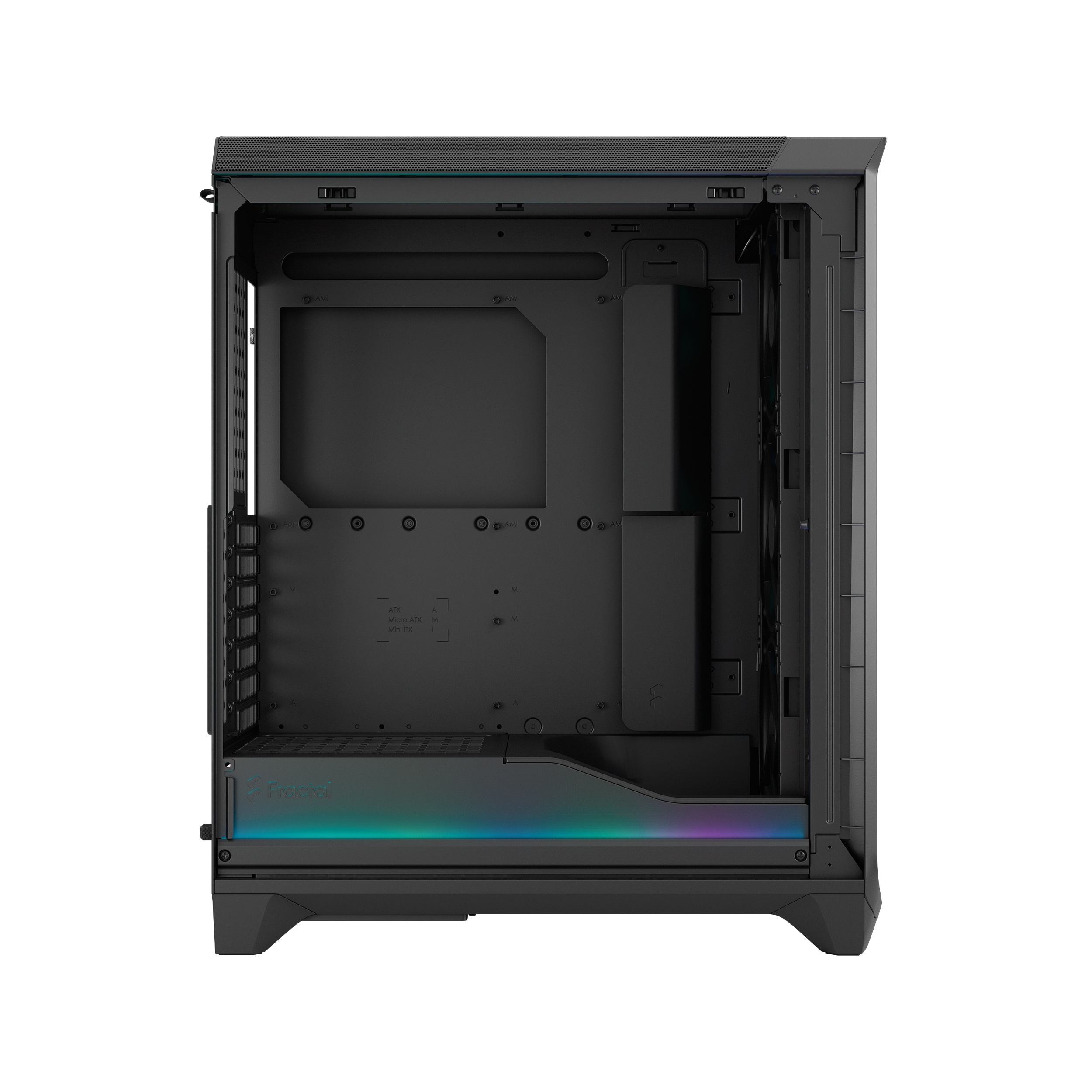 A large main feature product image of Fractal Design Meshify 3 Ambience Pro RGB TG Mid Tower Case (Black)