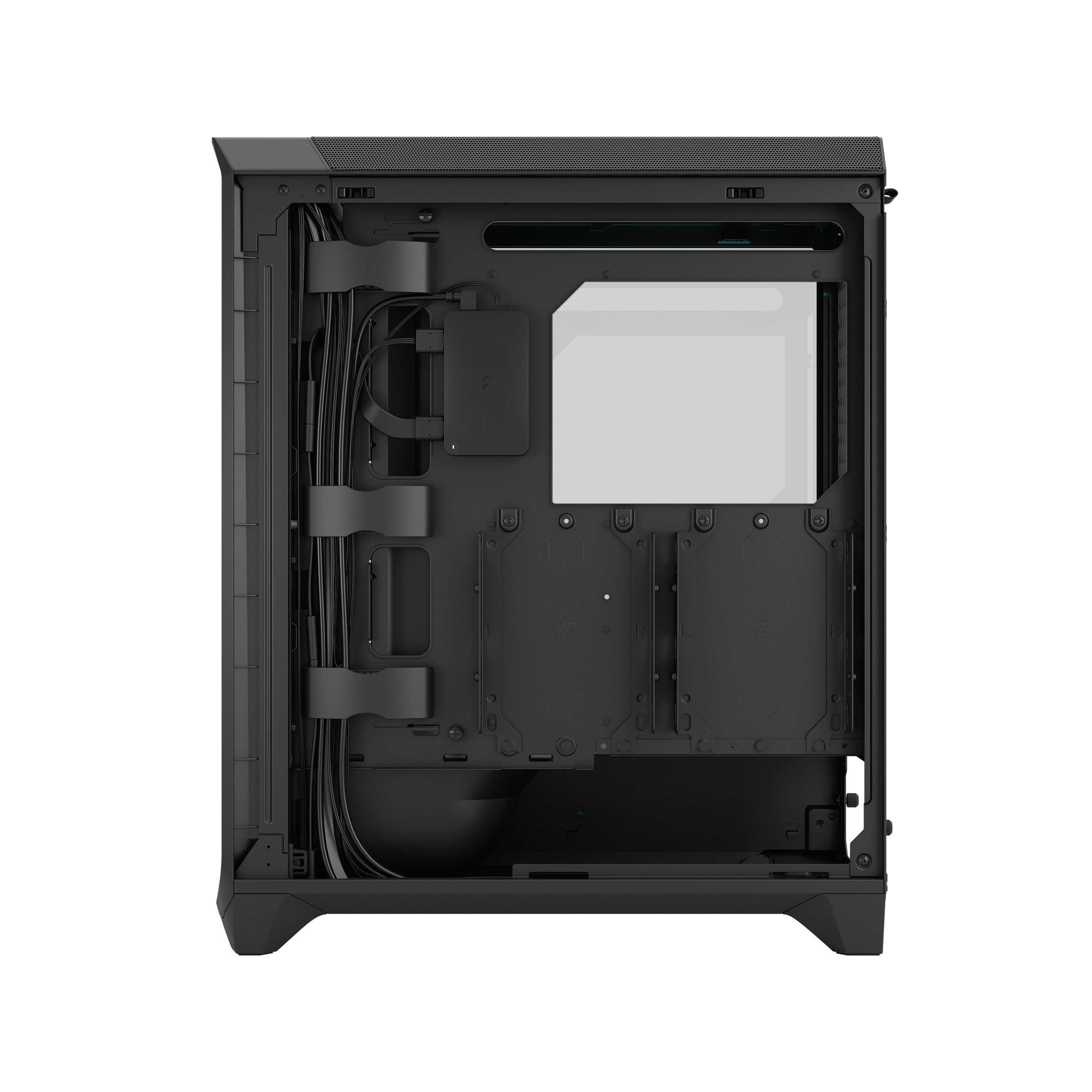 A large main feature product image of Fractal Design Meshify 3 Ambience Pro RGB TG Mid Tower Case (Black)