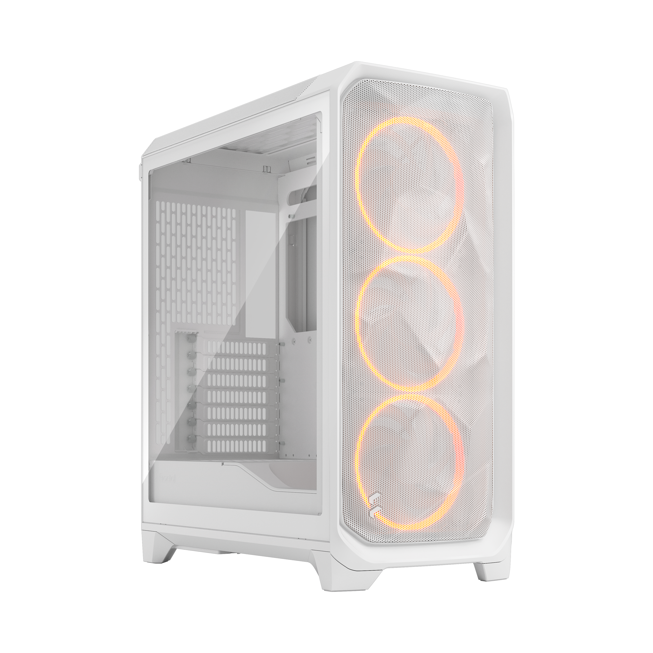 A large main feature product image of Fractal Design Meshify 3 RGB TG Mid Tower Case (White)