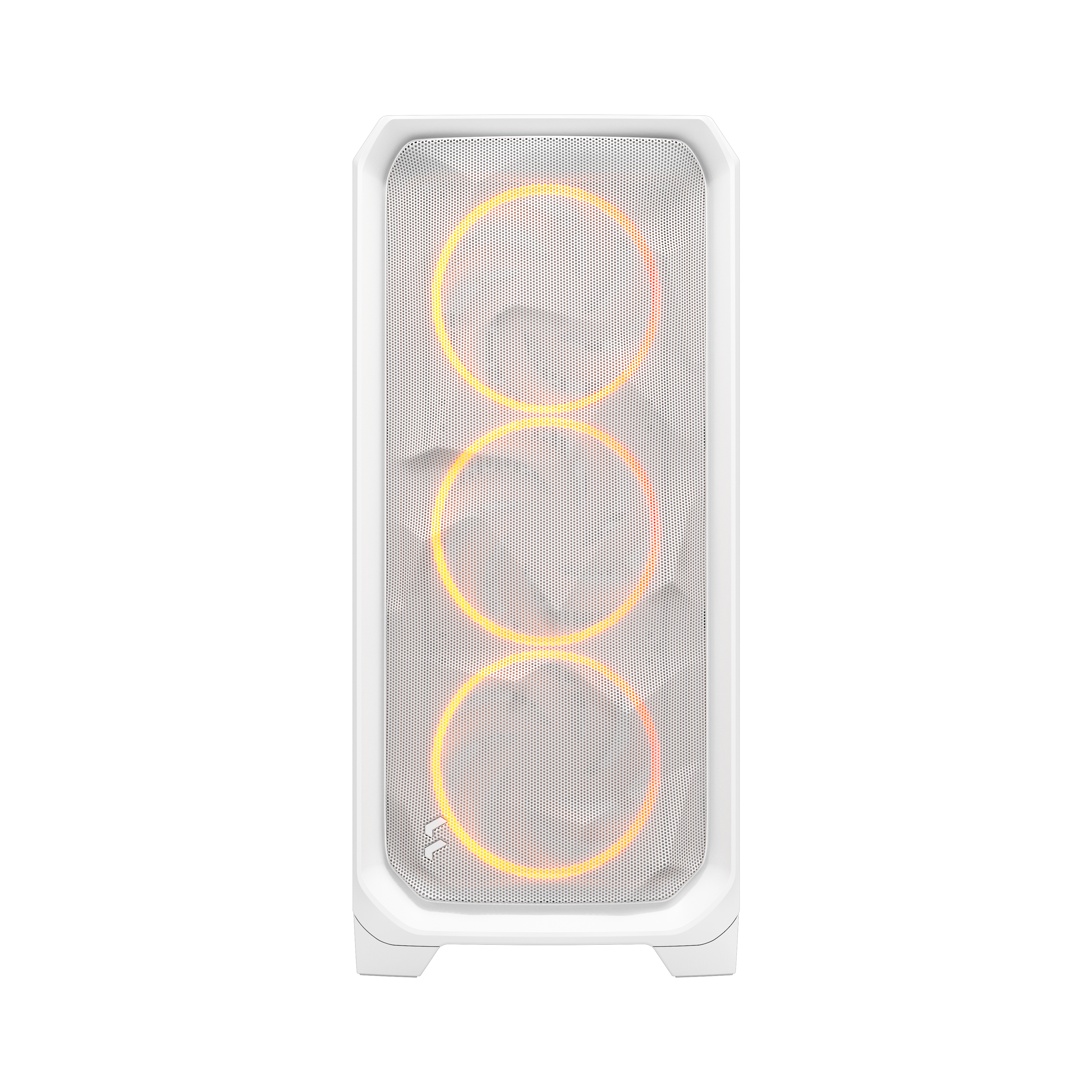 A large main feature product image of Fractal Design Meshify 3 RGB TG Mid Tower Case (White)