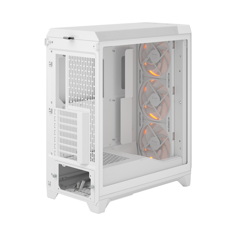 A large main feature product image of Fractal Design Meshify 3 RGB TG Mid Tower Case (White)