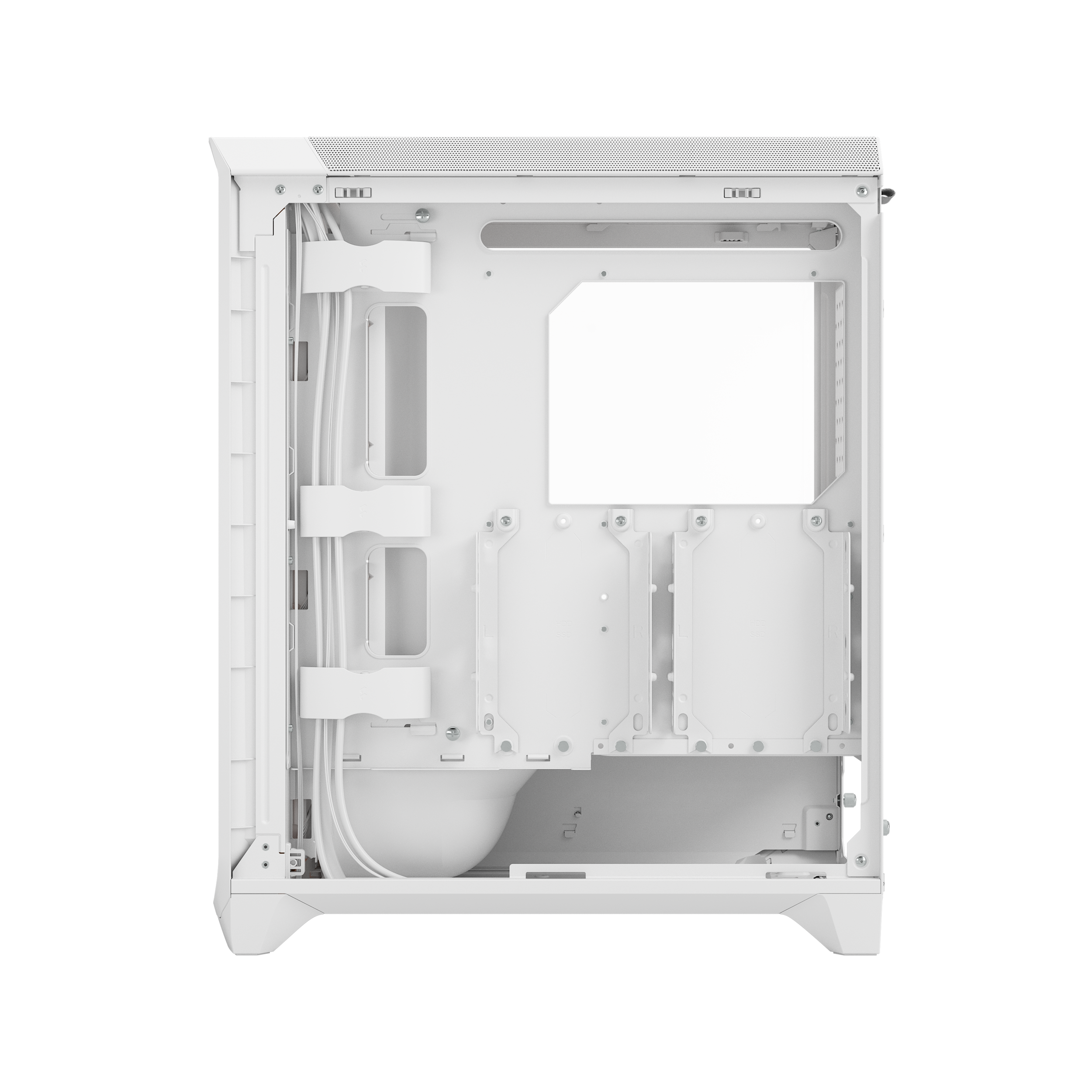 A large main feature product image of Fractal Design Meshify 3 RGB TG Mid Tower Case (White)