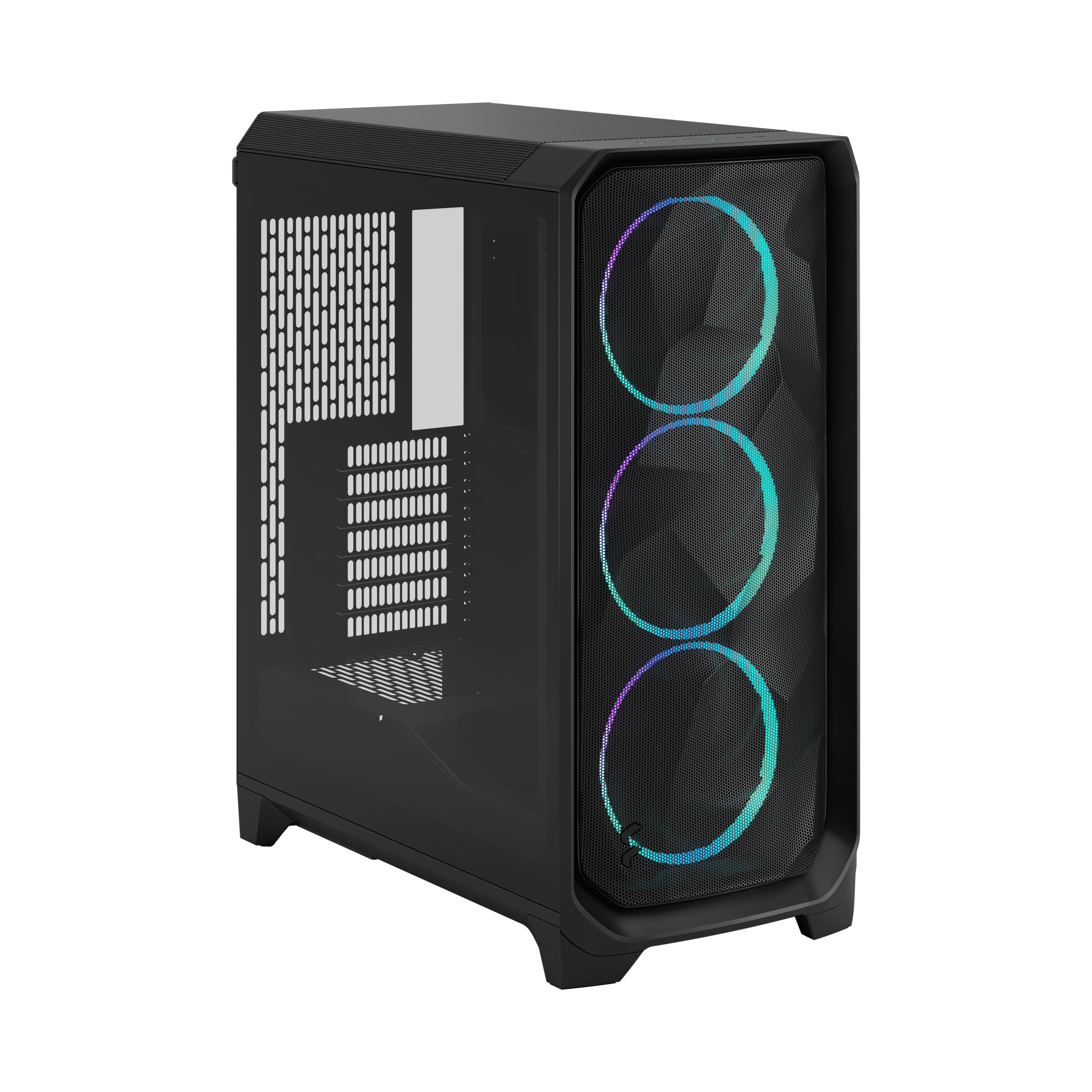 A large main feature product image of Fractal Design Meshify 3 RGB TG Mid Tower Case (Black)