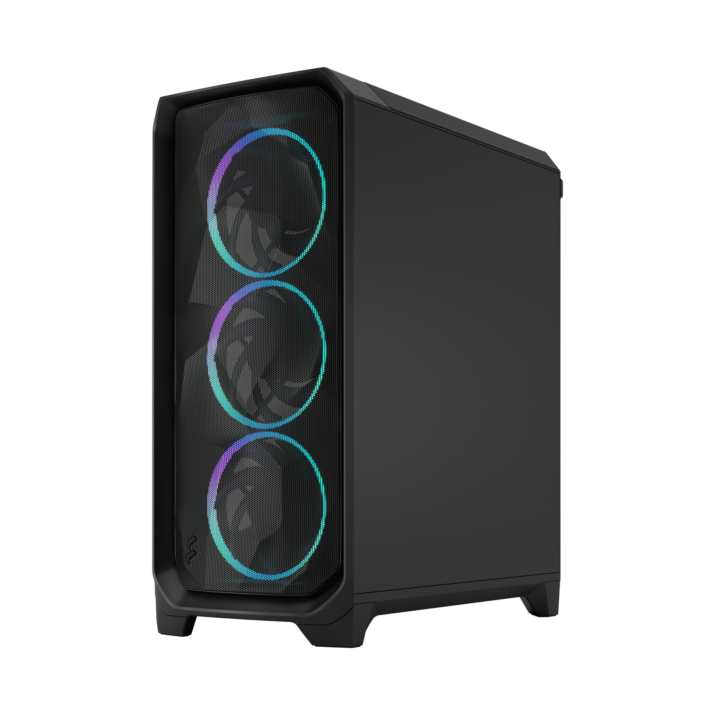 A large main feature product image of Fractal Design Meshify 3 RGB TG Mid Tower Case (Black)