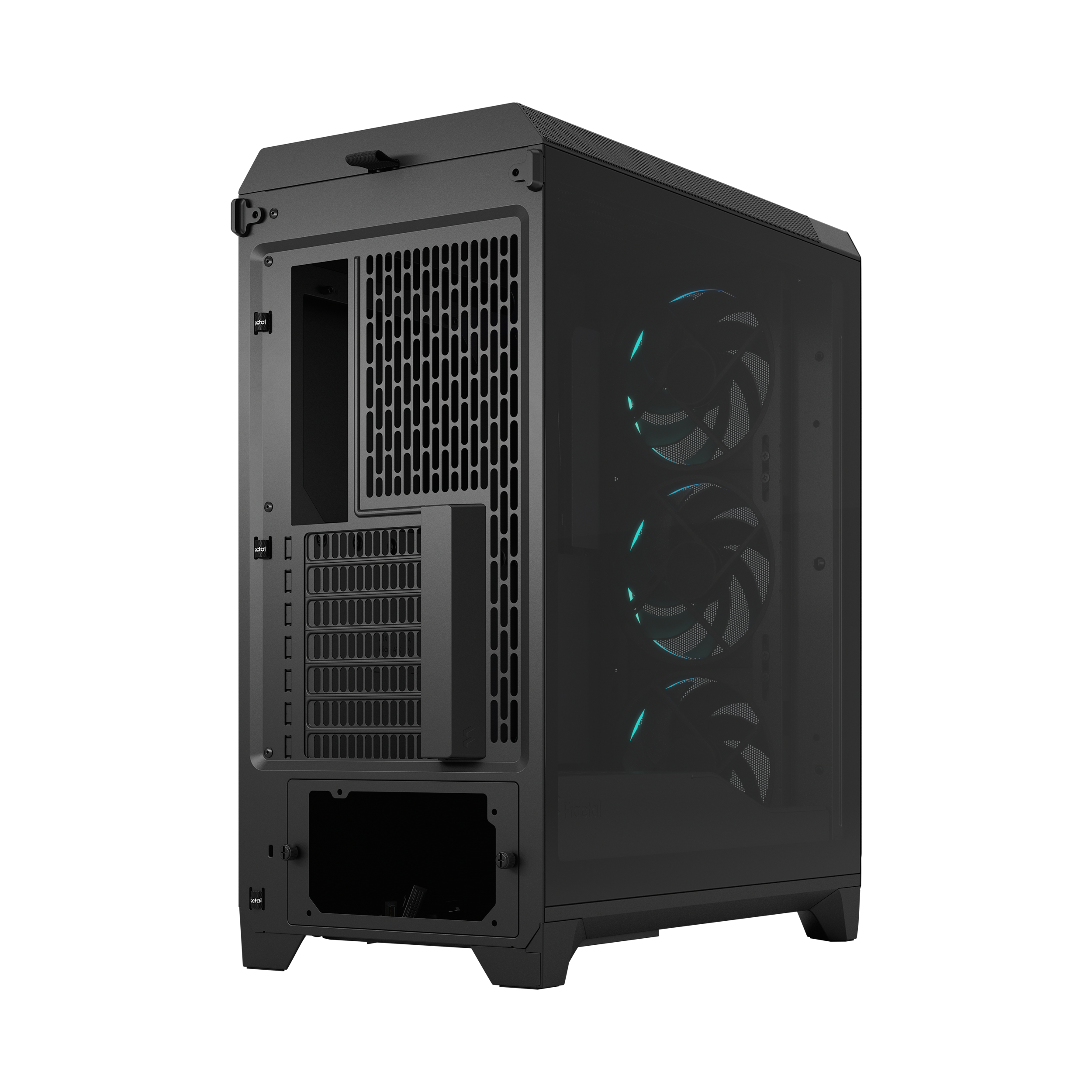 A large main feature product image of Fractal Design Meshify 3 RGB TG Mid Tower Case (Black)