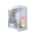A product image of Corsair FRAME 4500X LX-R RGB LINK Panoramic Glass Mid Tower Case (White)