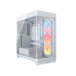A small tile product image of Corsair FRAME 4500X LX-R RGB LINK Panoramic Glass Mid Tower Case (White)