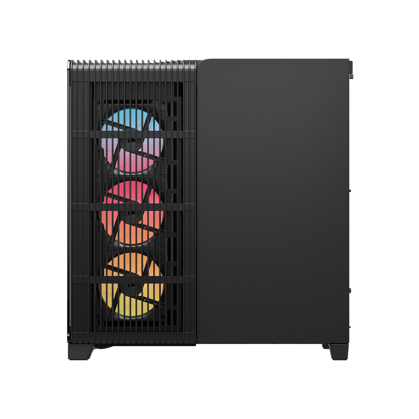 A large main feature product image of Corsair FRAME 4500X LX-R RGB LINK Panoramic Glass Mid Tower Case (Black)