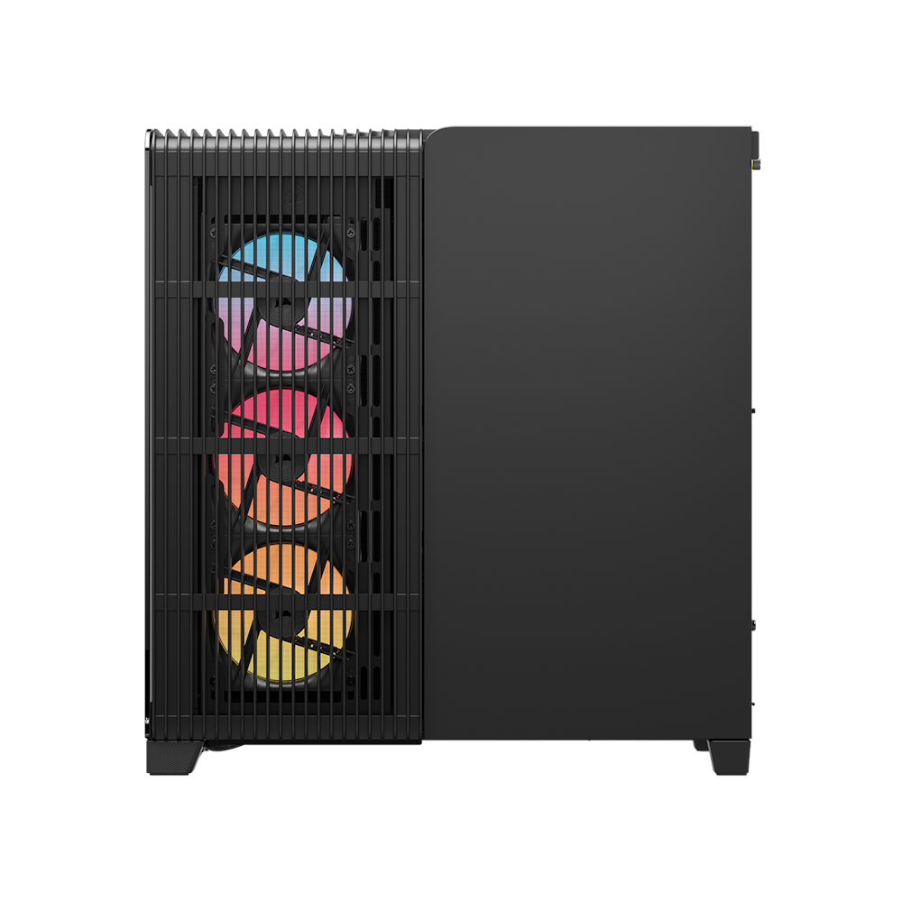 A large main feature product image of Corsair FRAME 4500X LX-R RGB LINK Panoramic Glass Mid Tower Case (Black)