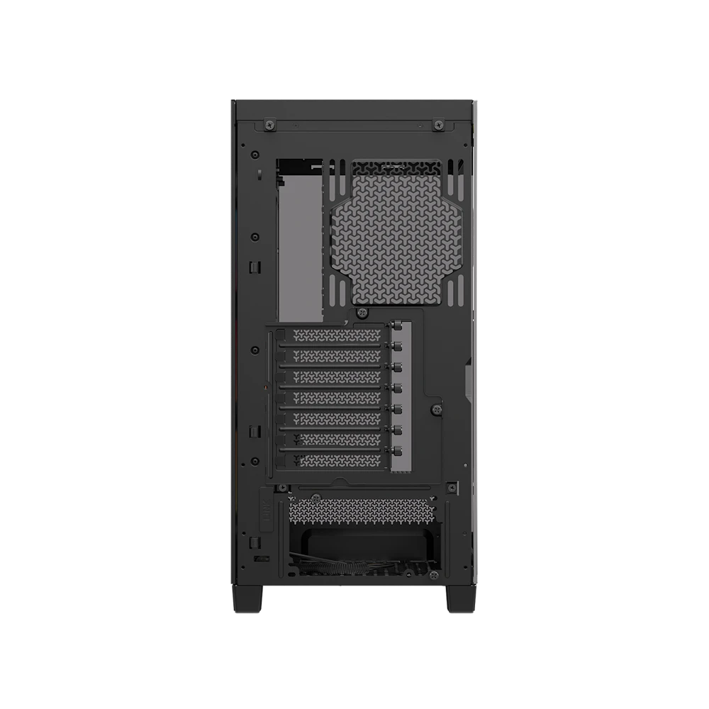 A large main feature product image of Corsair FRAME 4500X LX-R RGB LINK Panoramic Glass Mid Tower Case (Black)