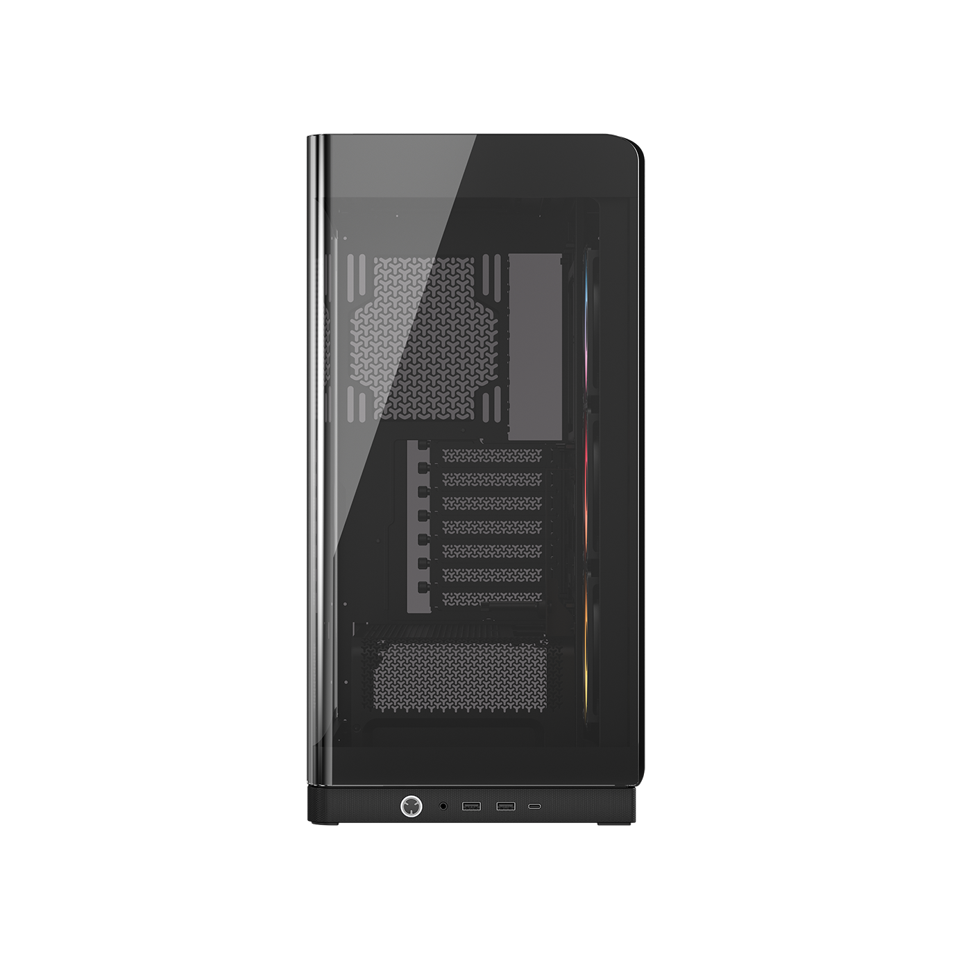 A large main feature product image of Corsair FRAME 4500X RS-R ARGB Panoramic Glass Mid Tower Case (Black)