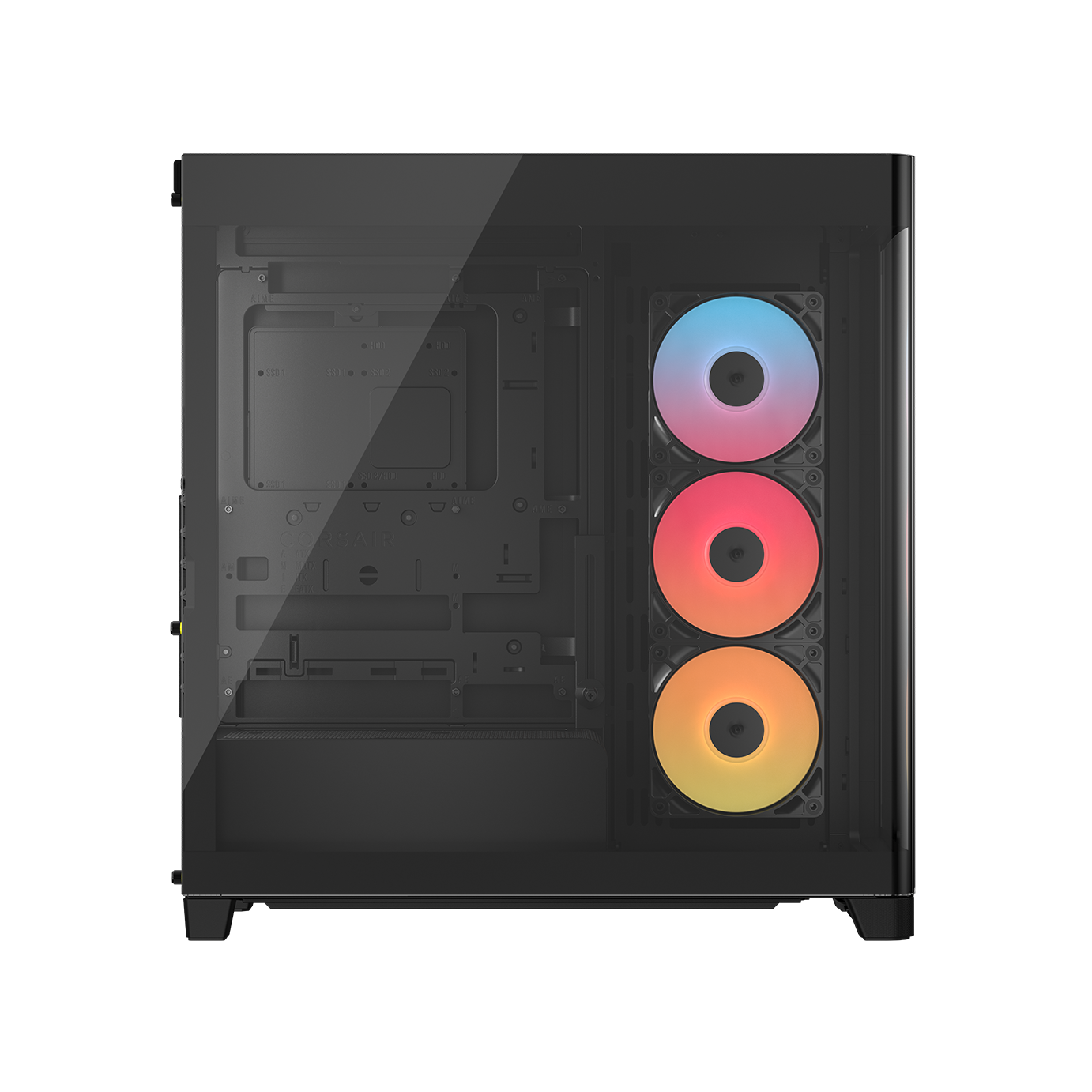 A large main feature product image of Corsair FRAME 4500X RS-R ARGB Panoramic Glass Mid Tower Case (Black)