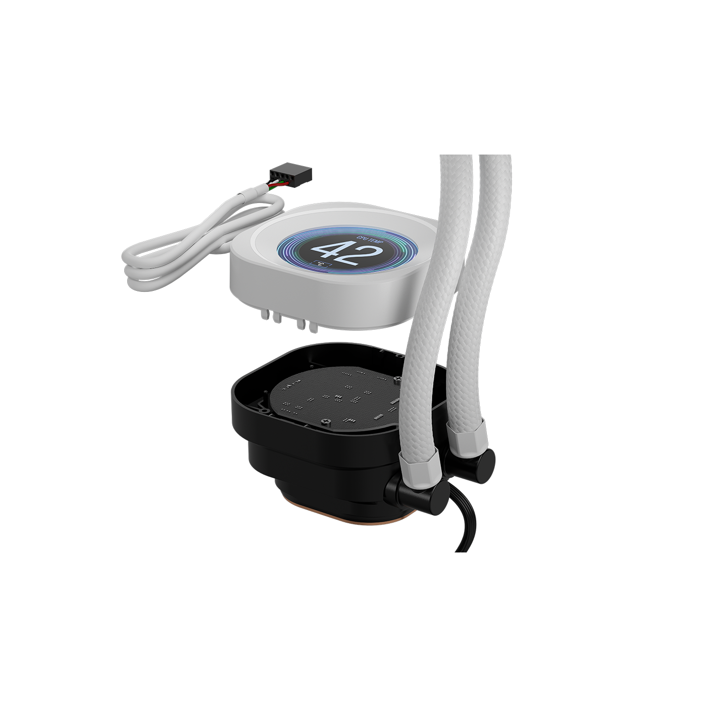 A large main feature product image of Corsair NAUTILUS RS LCD Screen Module (White)