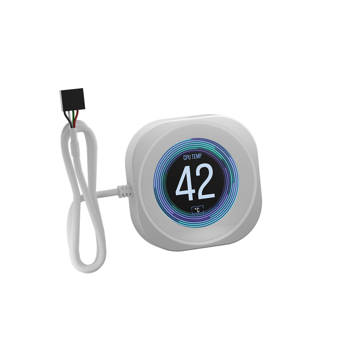 A large main feature product image of Corsair NAUTILUS RS LCD Screen Module (White)