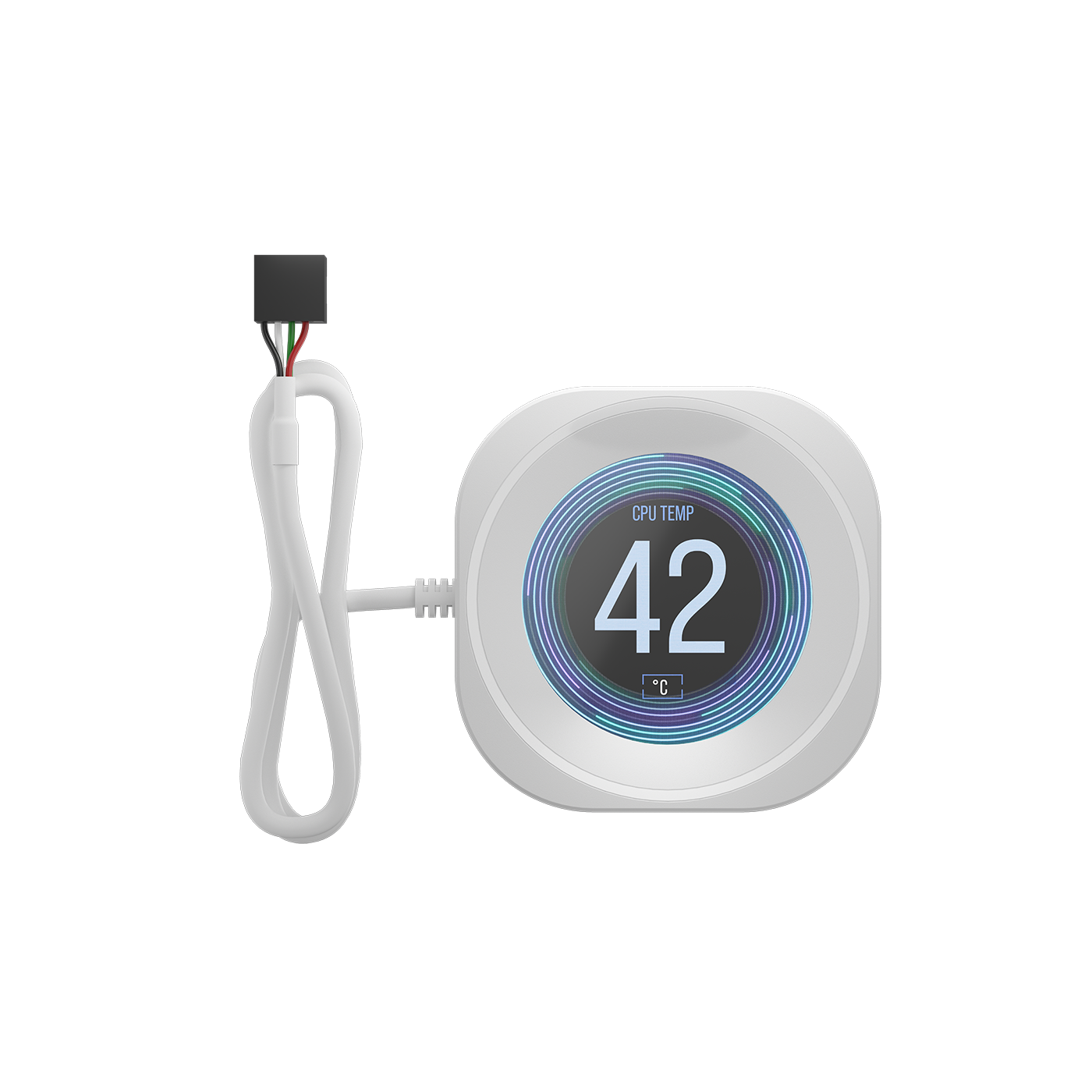 A large main feature product image of Corsair NAUTILUS RS LCD Screen Module (White)