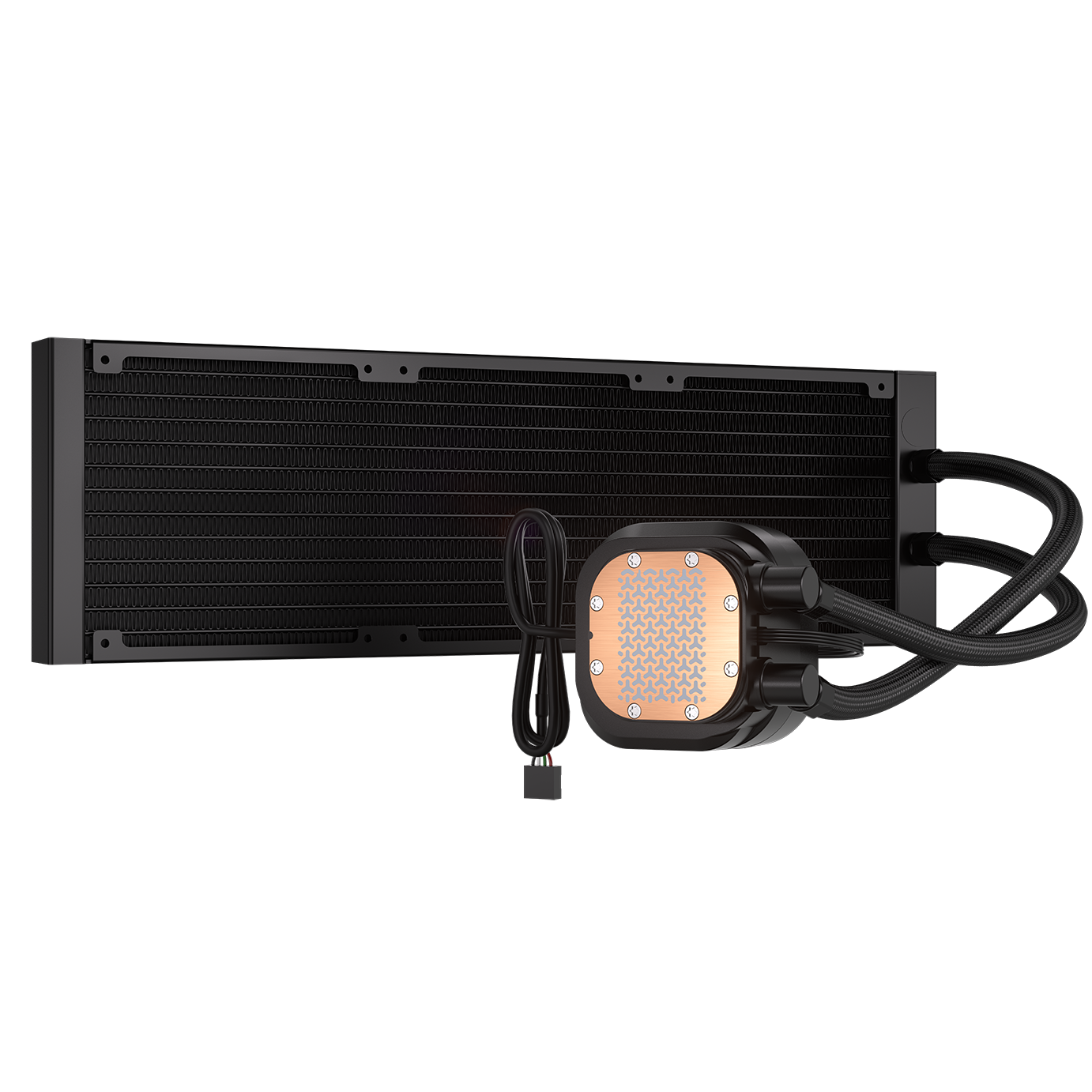 A large main feature product image of Corsair NAUTILUS 360 RS LCD - 360mm AIO Liquid CPU Cooler (Black)