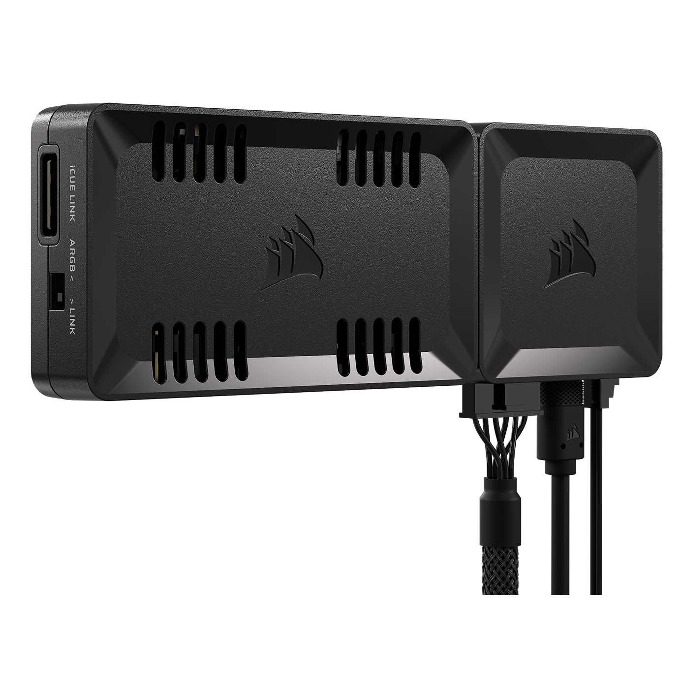 A large main feature product image of Corsair COMMANDER DUO Lighting and Fan Controller - ARGB and iCUE LINK Hybrid