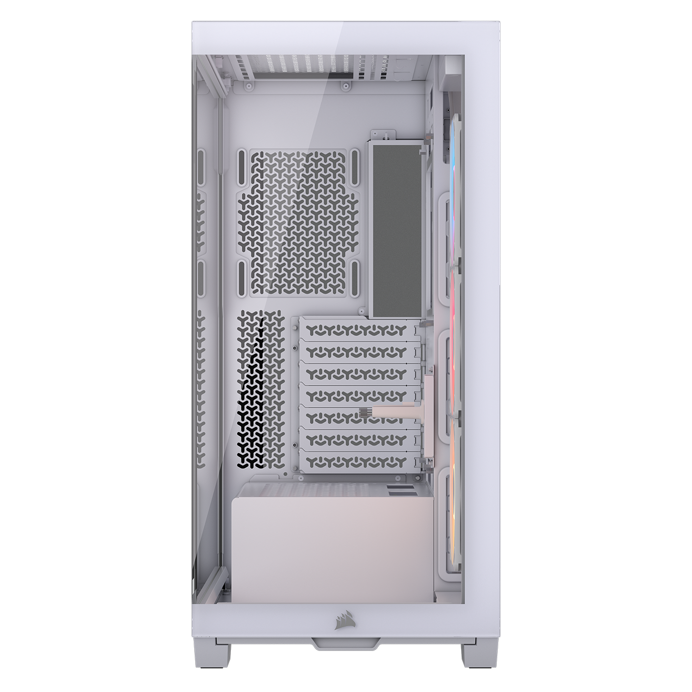 A large main feature product image of Corsair 3500X RS-R ARGB Mid Tower Case (White)