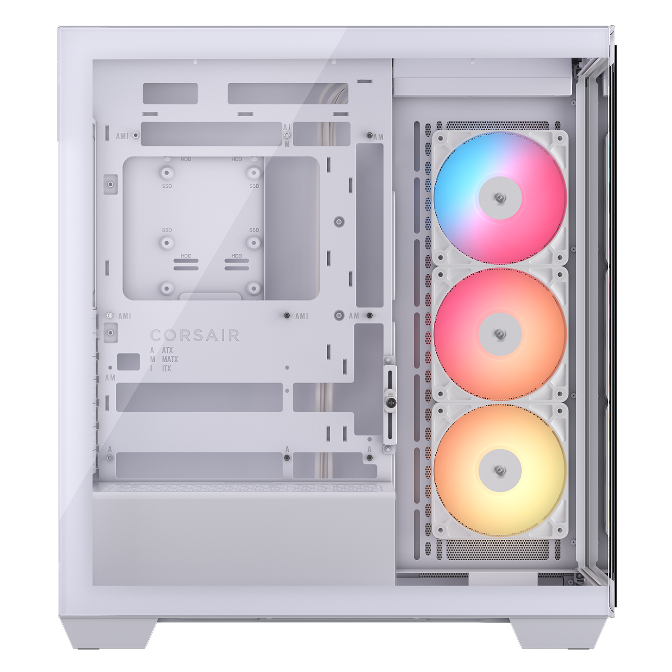 A large main feature product image of Corsair 3500X RS-R ARGB Mid Tower Case (White)