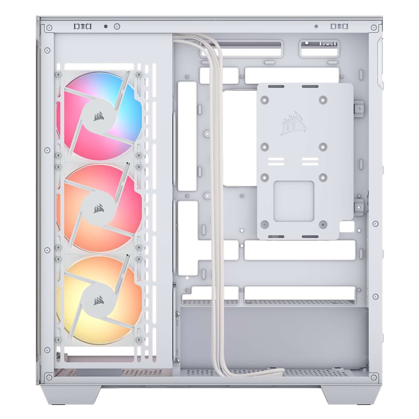 A large main feature product image of Corsair 3500X RS-R ARGB Mid Tower Case (White)