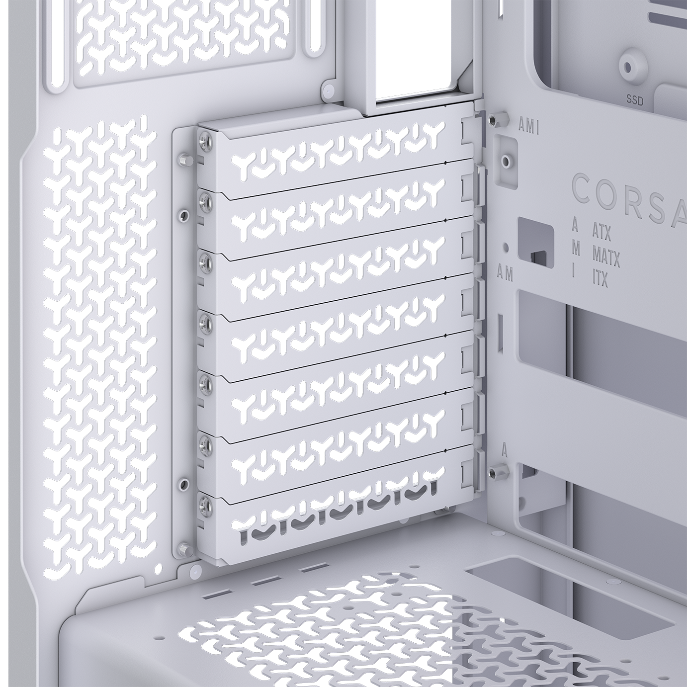 A large main feature product image of Corsair 3500X RS-R ARGB Mid Tower Case (White)