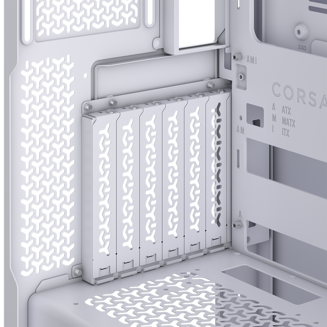 A large main feature product image of Corsair 3500X RS-R ARGB Mid Tower Case (White)