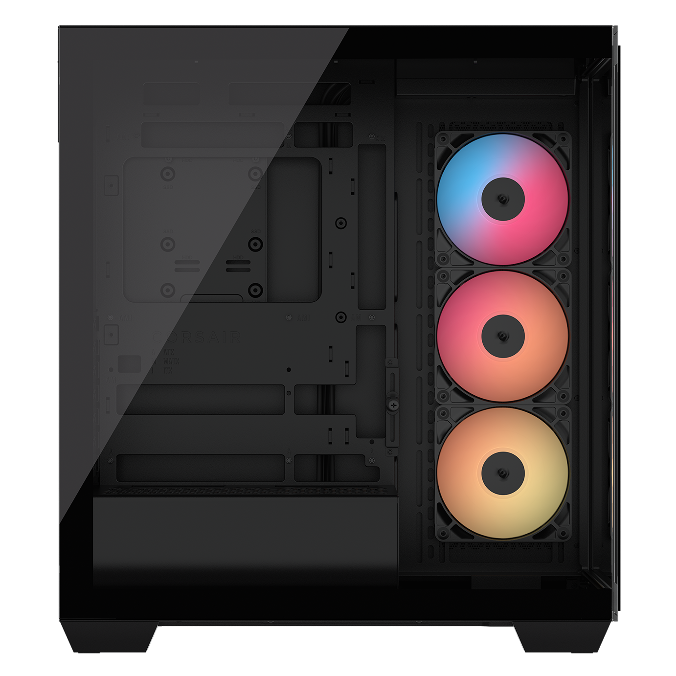 A large main feature product image of Corsair 3500X RS-R ARGB Mid Tower Case (Black)