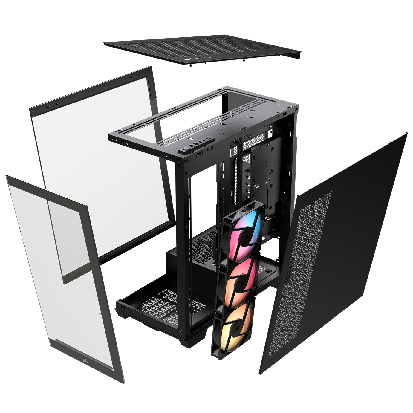 A large main feature product image of Corsair 3500X RS-R ARGB Mid Tower Case (Black)